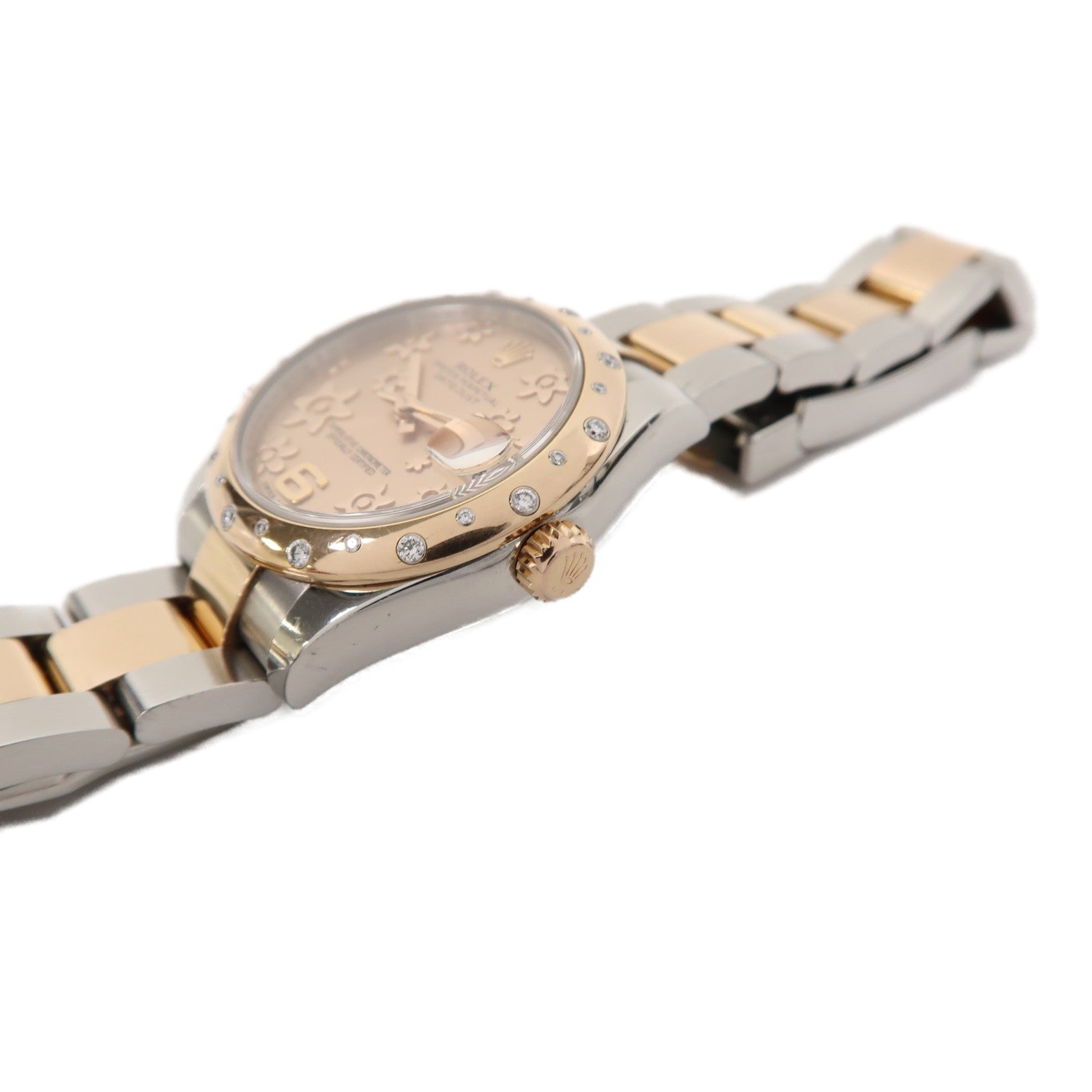 ROLEX Datejust 30mm18K玫瑰金/不鏽鋼手錶自動機芯玫瑰金色