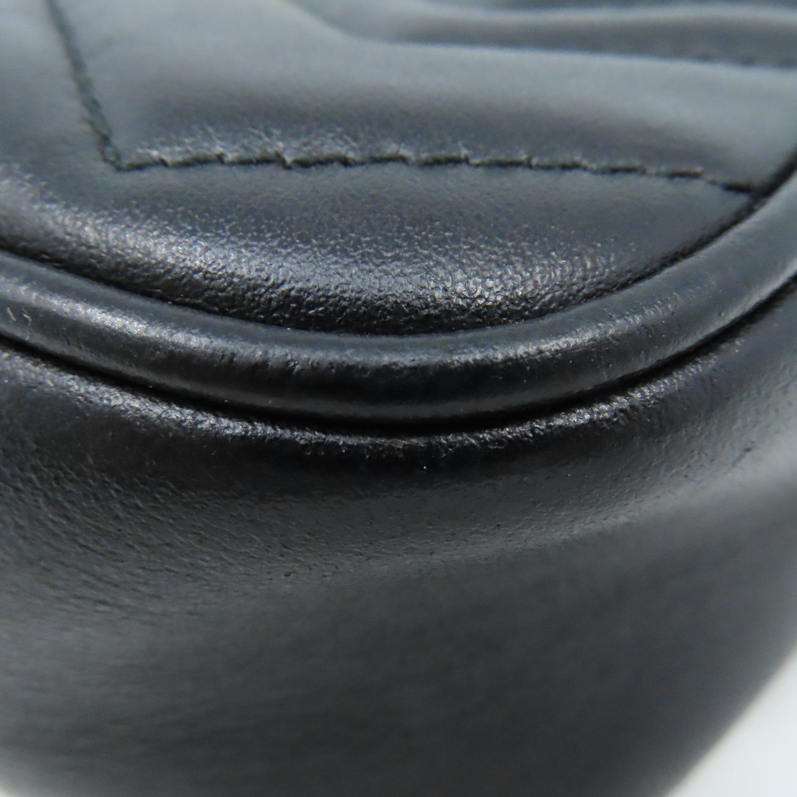 GUCCI 牛皮皮革GG Marmont Mini Shoulder Bag肩背袋黑色