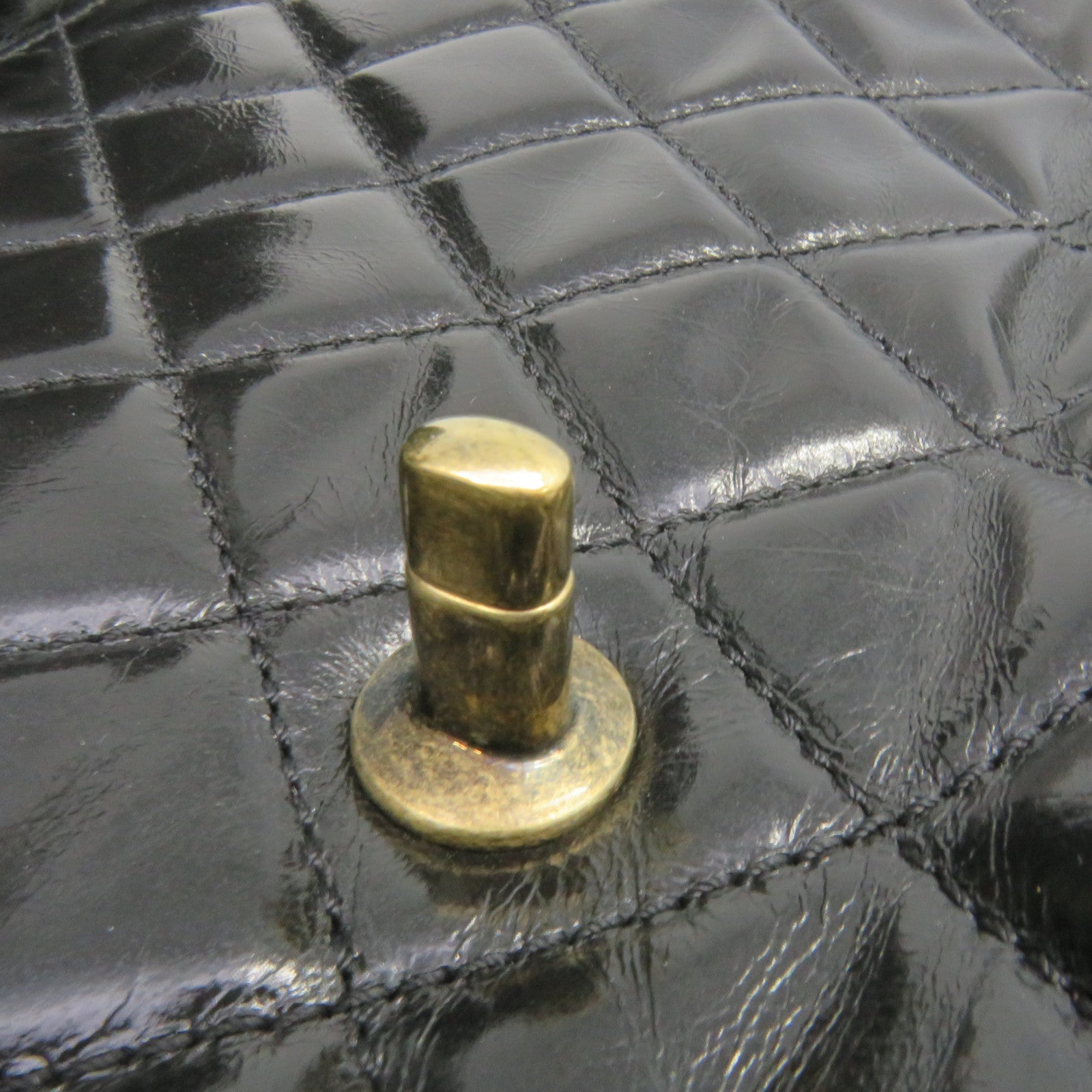 CHANEL 菱格牛皮皮革2Way Shoulder Bag金扣鏈帶手挽肩背兩用袋黑色
