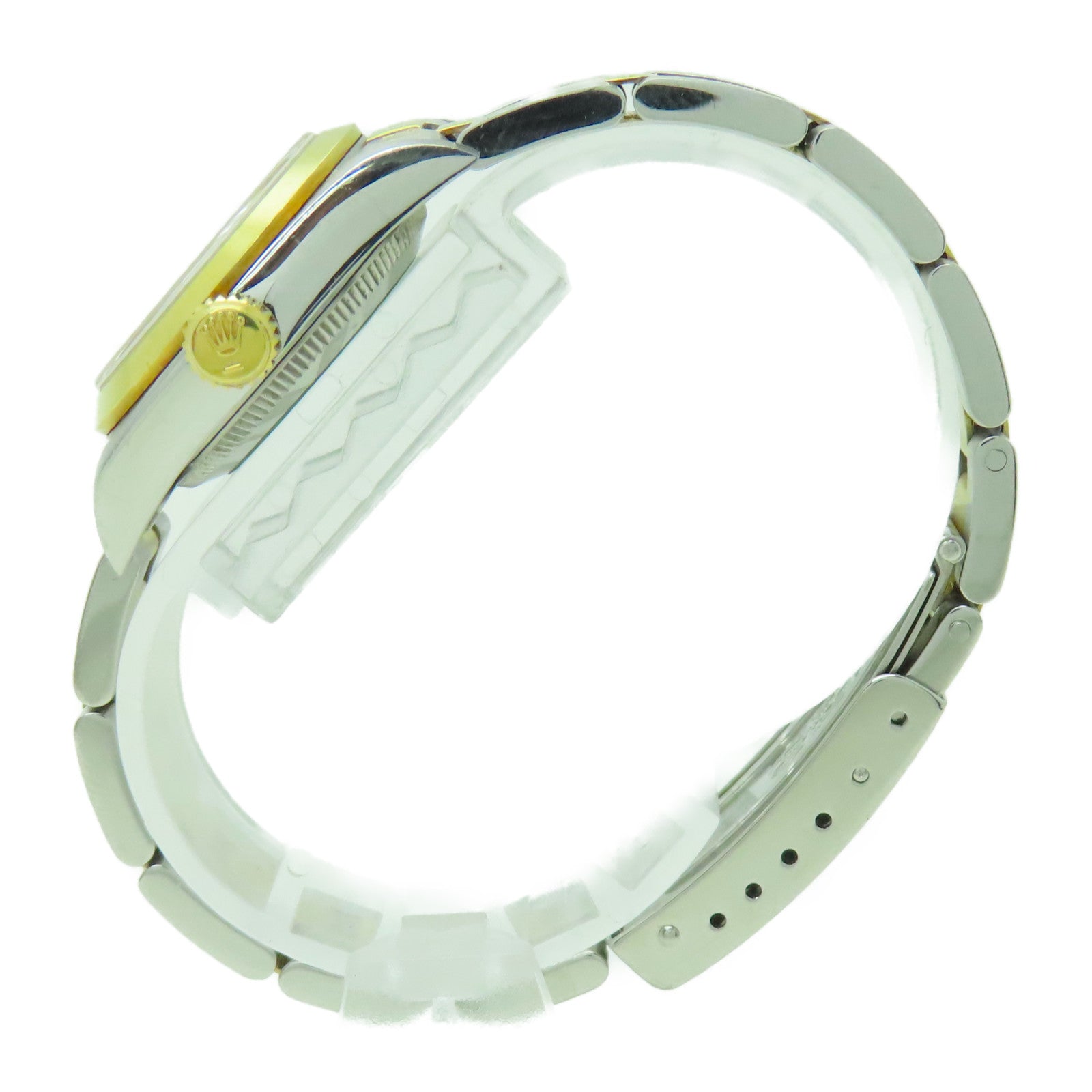 ROLEX Oyster Perpetual 24mm 18K黃金/不鏽鋼 手錶自動機芯白色
