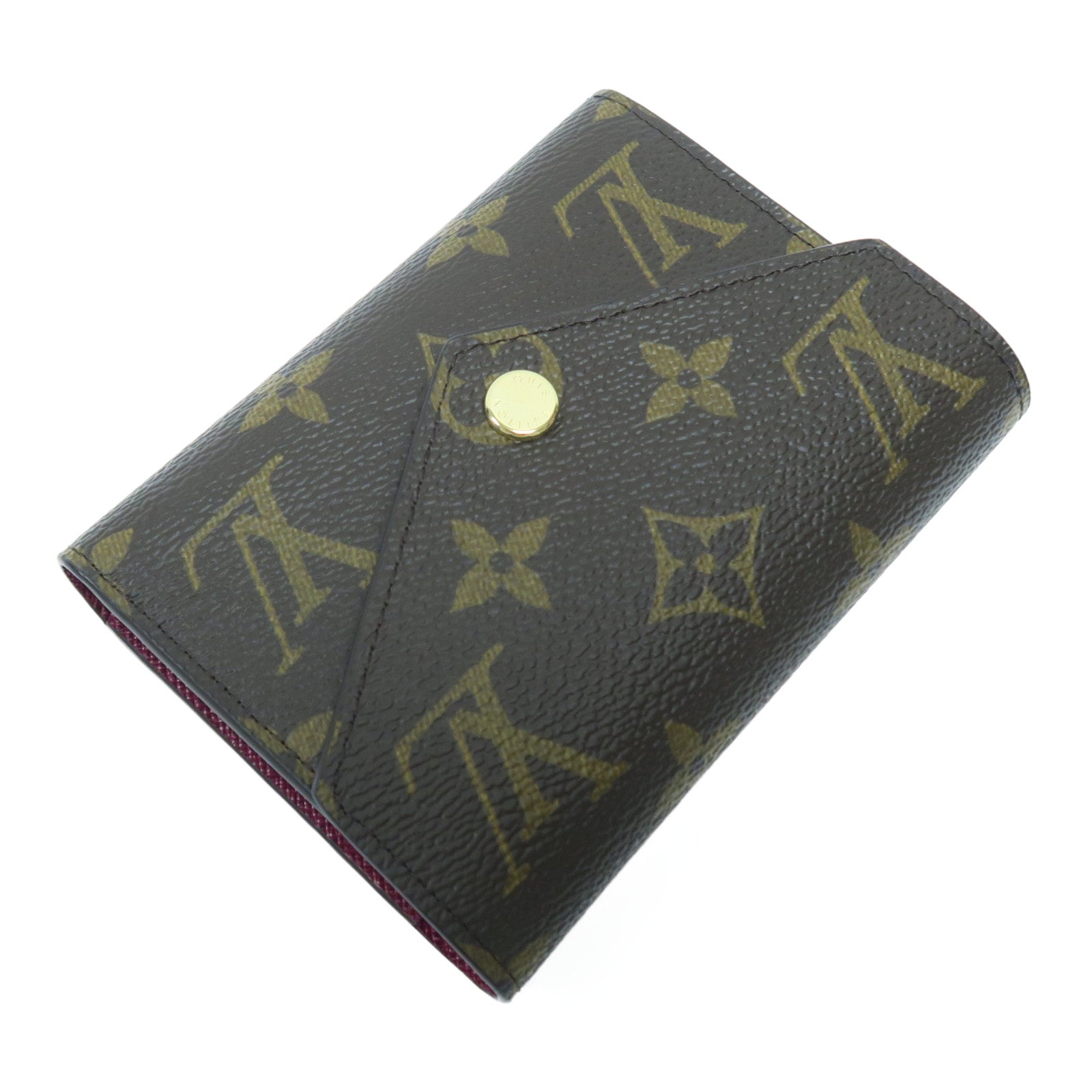 LOUIS VUITTON Monogram Victorine金扣錢包啡色