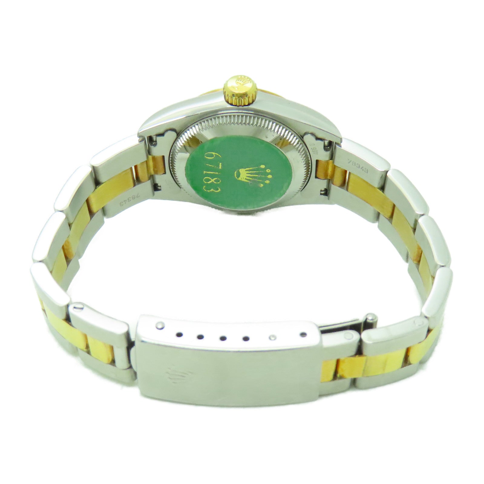 ROLEX Oyster Perpetual 24mm 18K黃金/不鏽鋼 手錶自動機芯白色