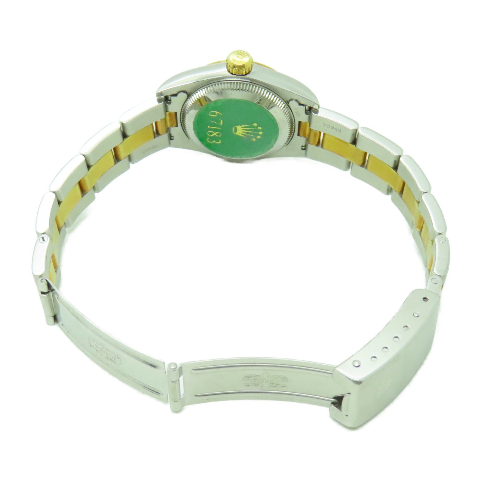 ROLEX Oyster Perpetual 24mm 18K黃金/不鏽鋼 手錶自動機芯白色