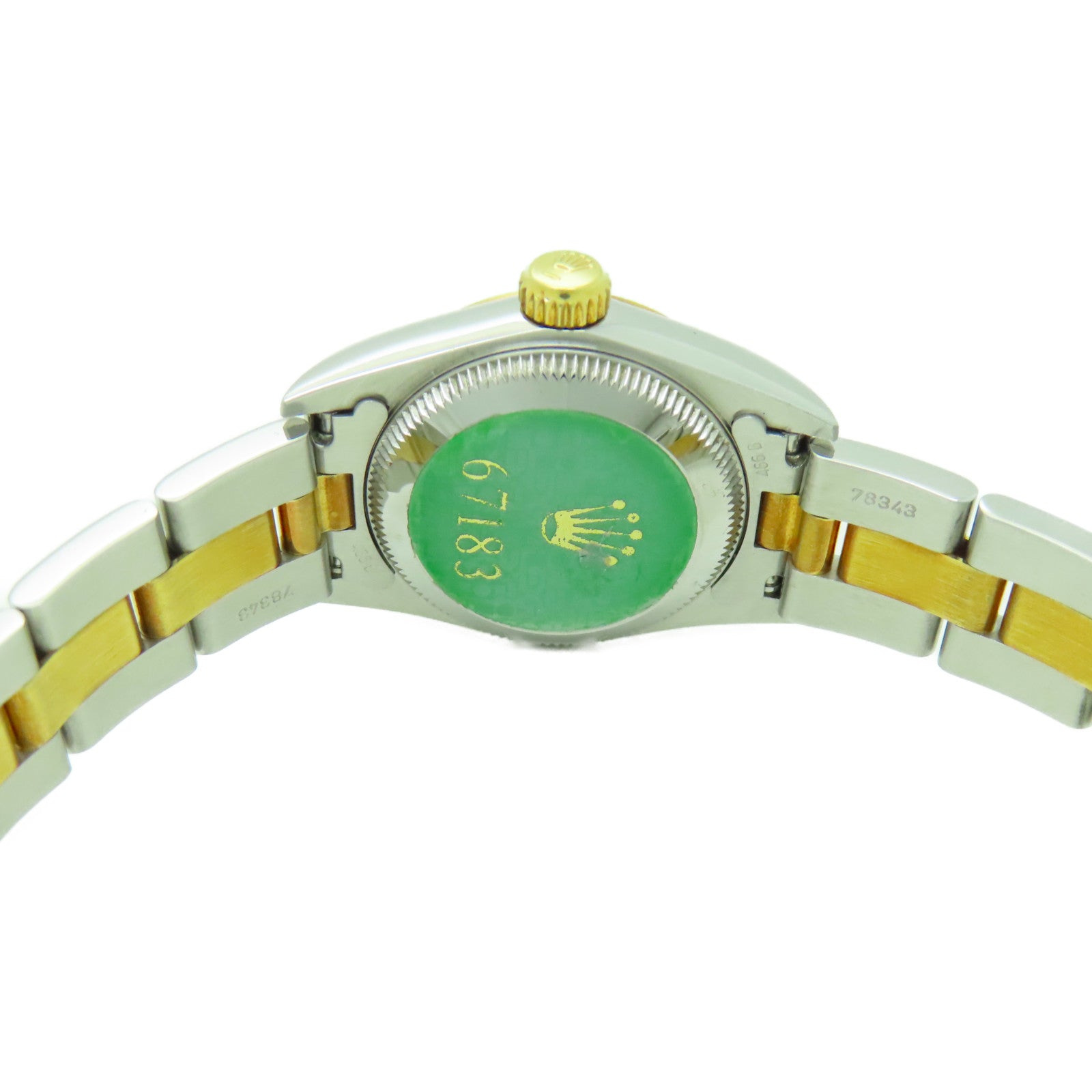 ROLEX Oyster Perpetual 24mm 18K黃金/不鏽鋼 手錶自動機芯白色