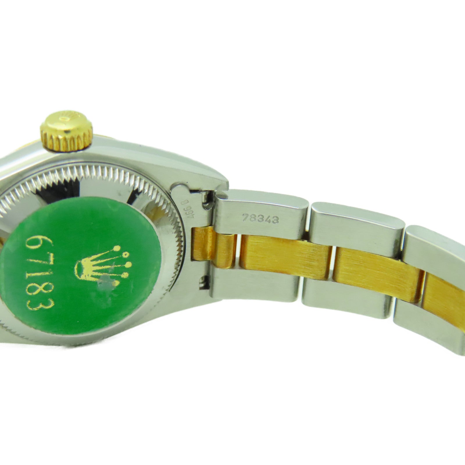 ROLEX Oyster Perpetual 24mm 18K黃金/不鏽鋼 手錶自動機芯白色
