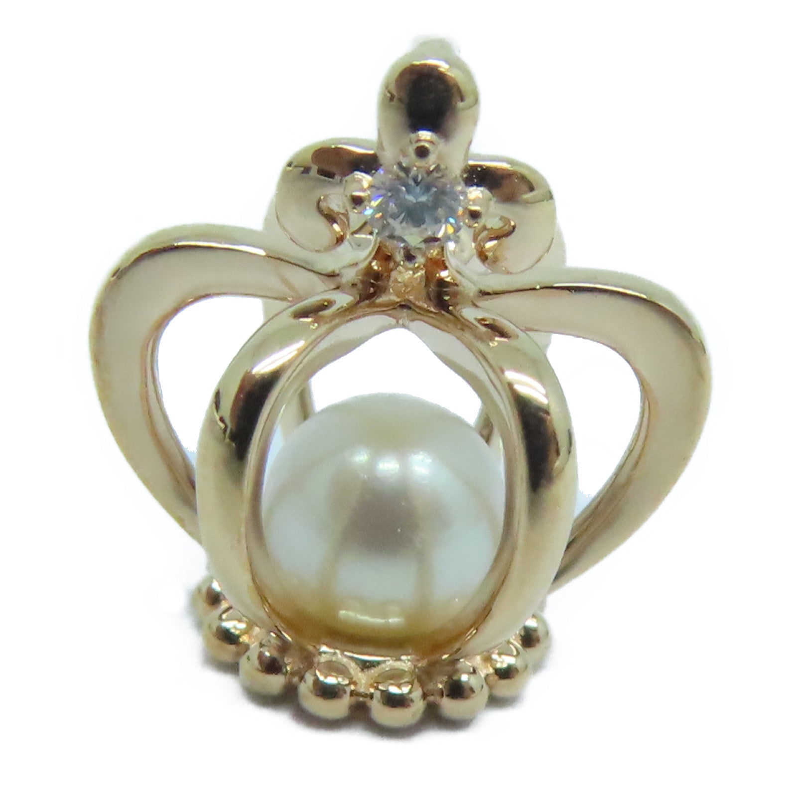 JEWELRY 18K玫瑰金Pendant0.025ct鑽石珍珠吊墜