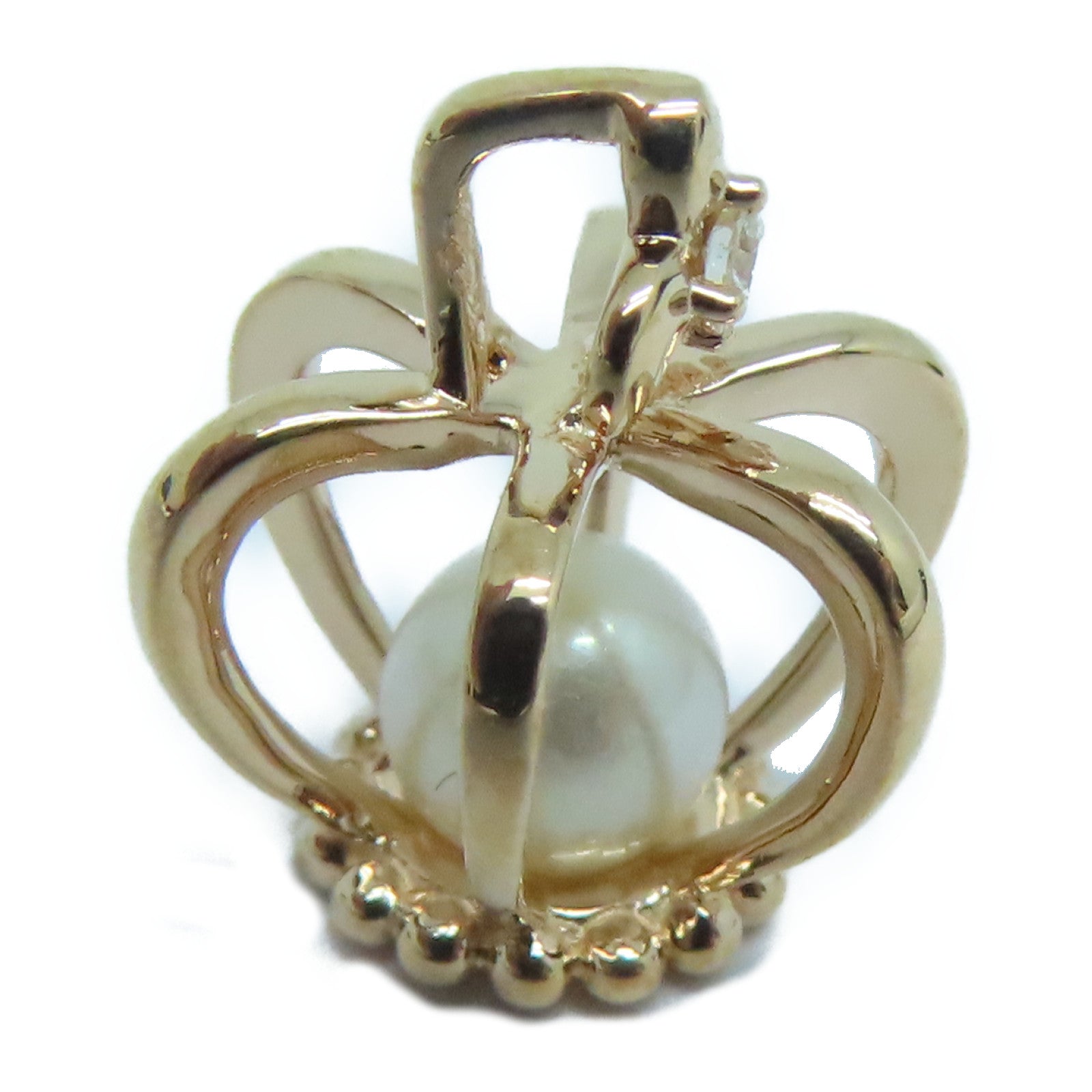 JEWELRY 18K玫瑰金Pendant0.025ct鑽石珍珠吊墜