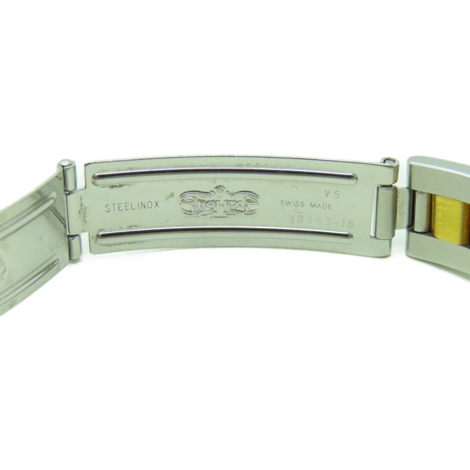 ROLEX Oyster Perpetual 24mm 18K黃金/不鏽鋼 手錶自動機芯白色