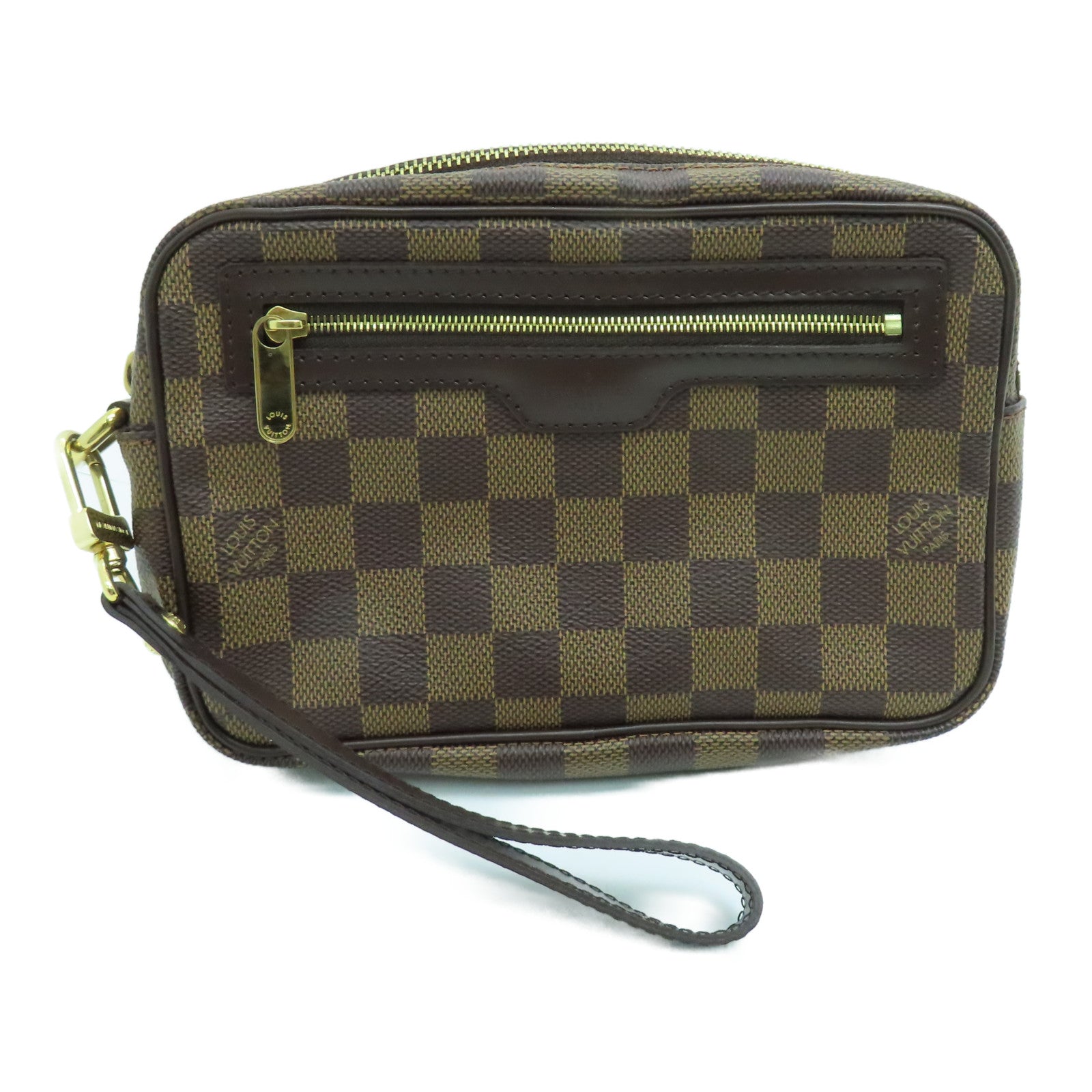 LOUIS VUITTON Damier Pochette Macau金扣手拿包啡色