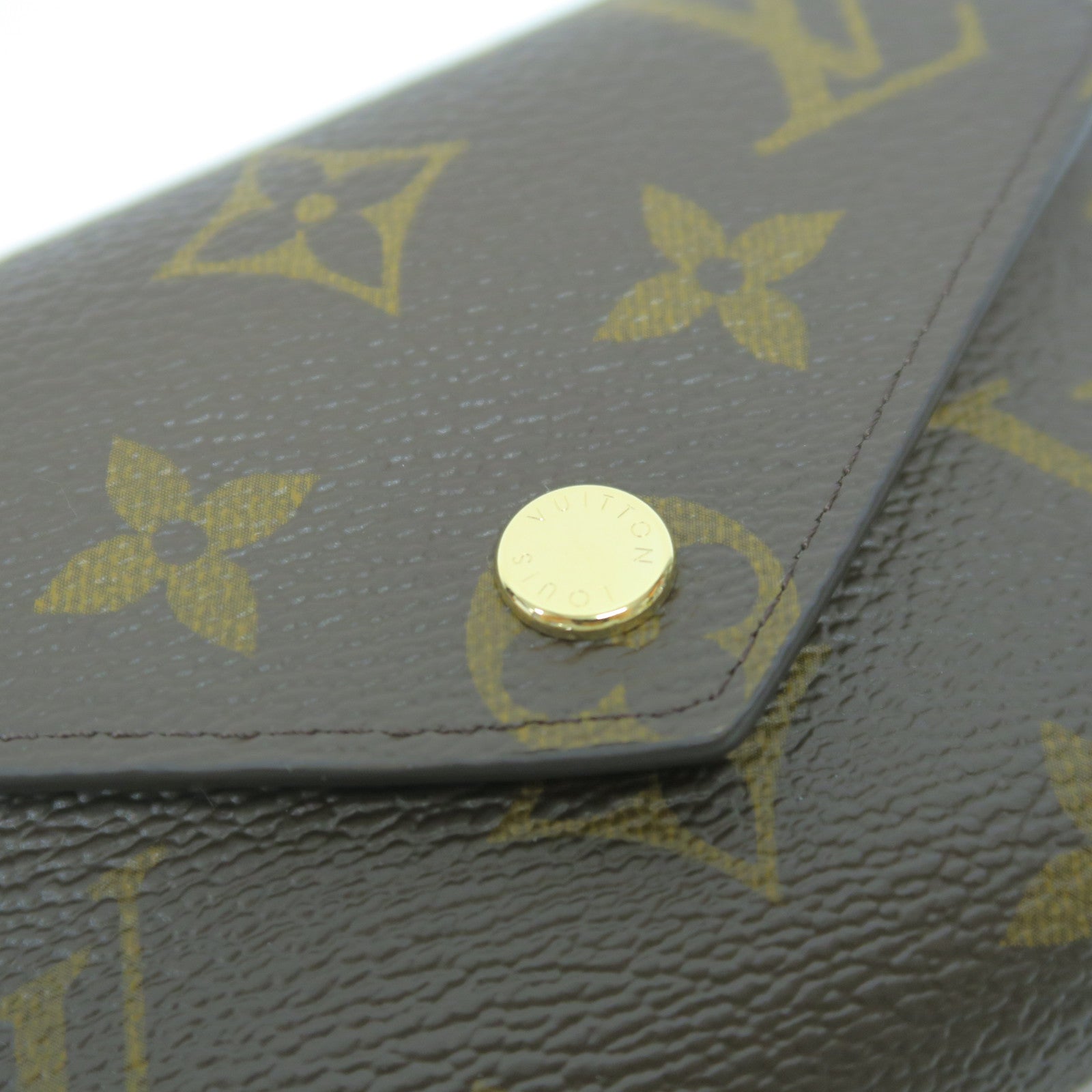 LOUIS VUITTON Monogram Victorine金扣錢包啡色