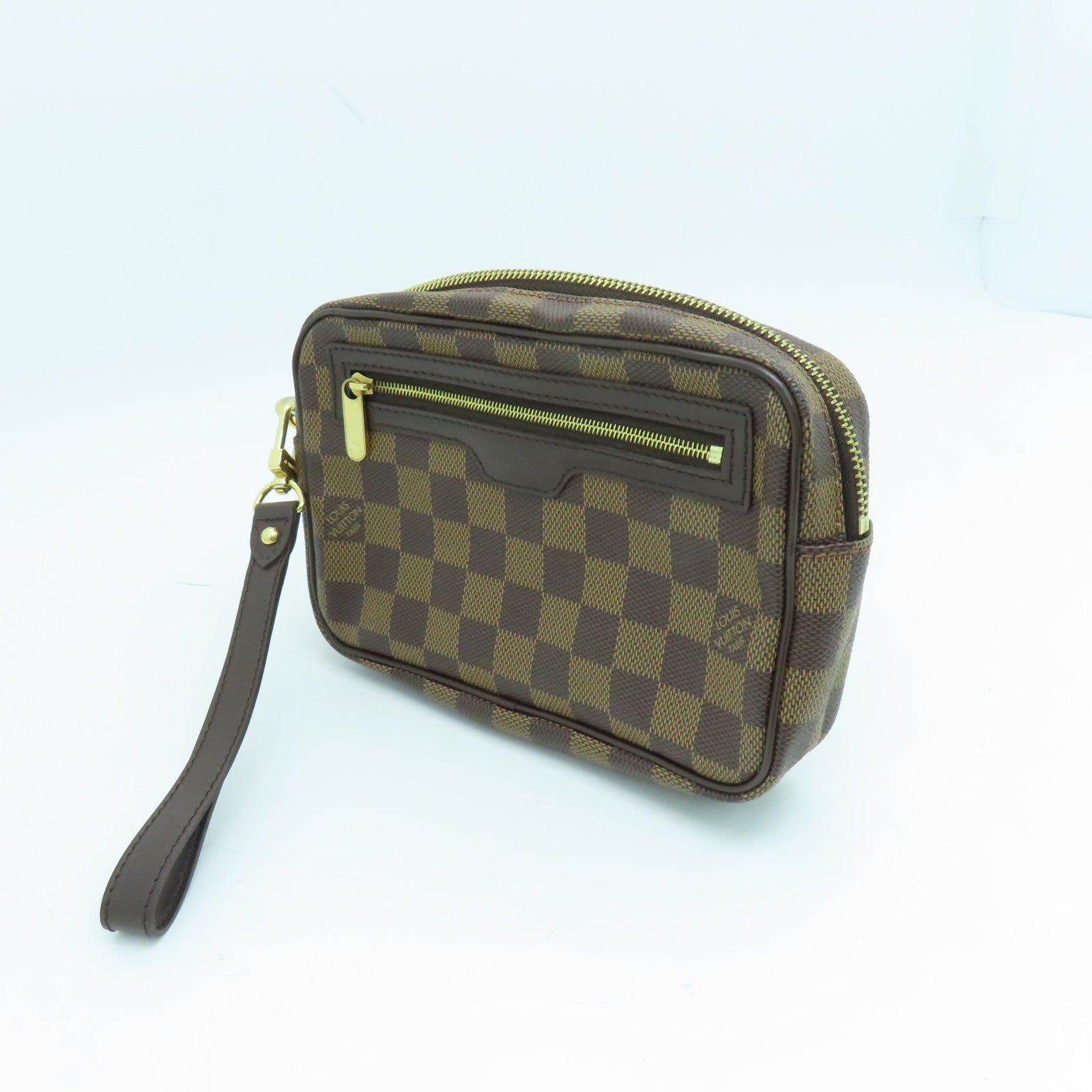LOUIS VUITTON Damier Pochette Macau金扣手拿包啡色