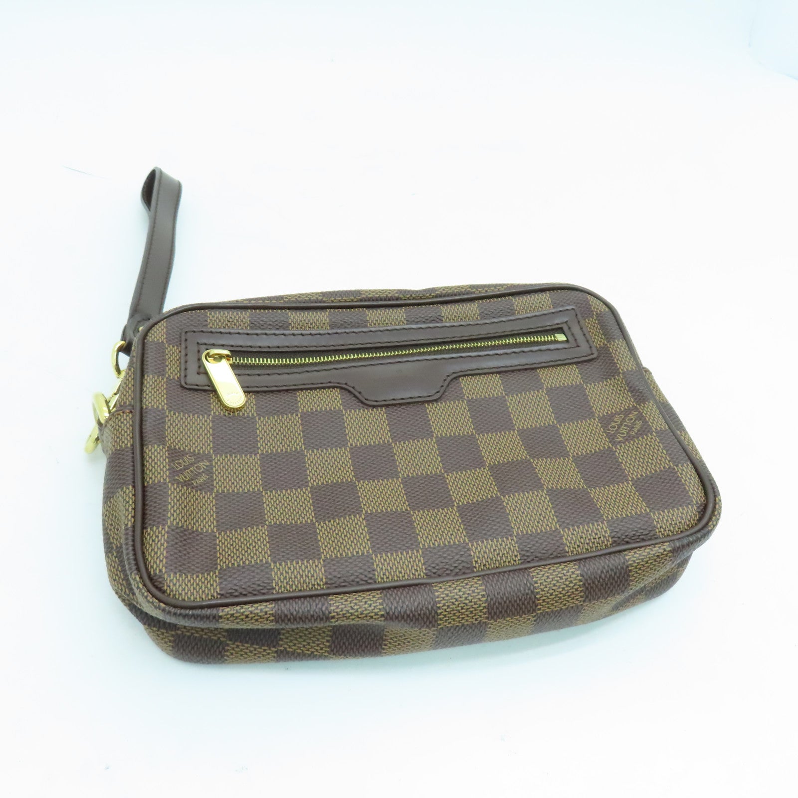 LOUIS VUITTON Damier Pochette Macau金扣手拿包啡色