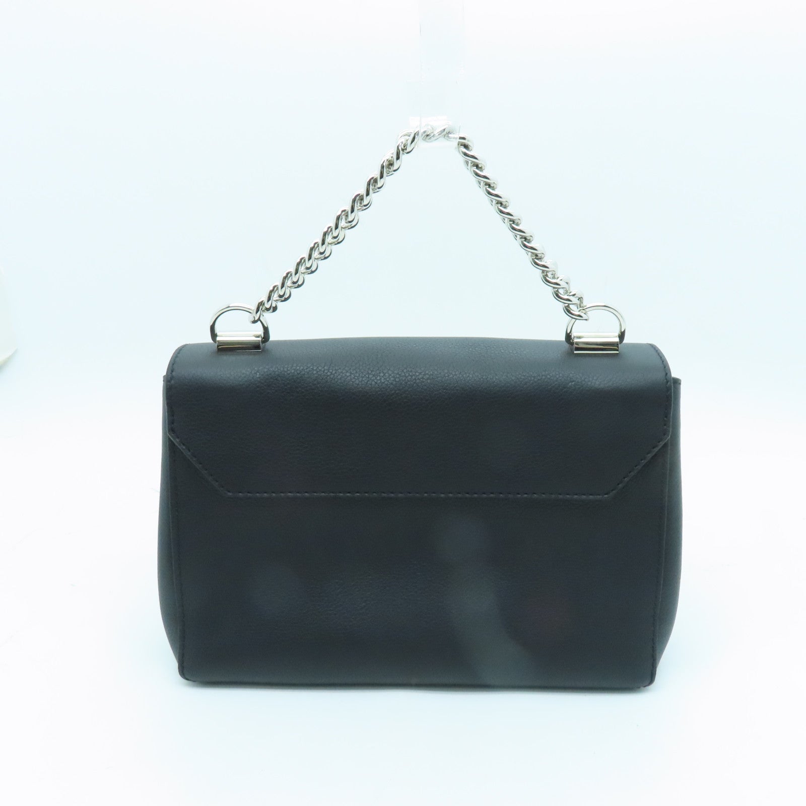 LOUIS VUITTON Taurillon Lockme II BB銀扣肩背袋黑色
