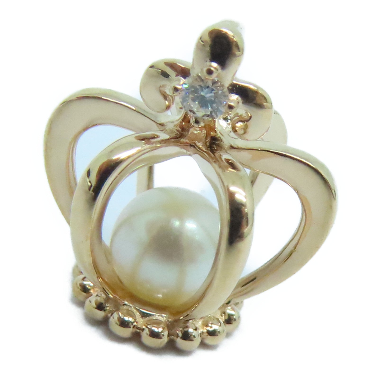 JEWELRY 18K玫瑰金Pendant0.025ct鑽石珍珠吊墜