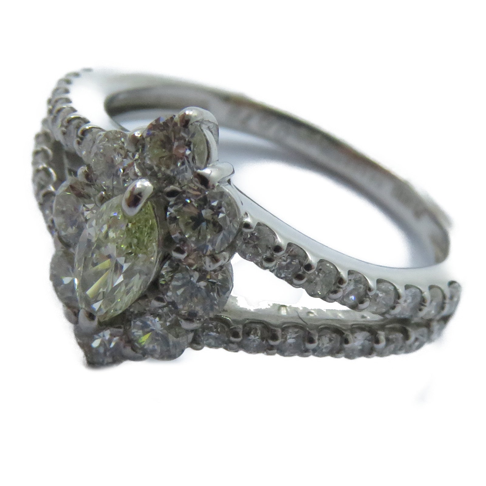 JEWELRY PT900鉑金Diamond Ring 0.23/0.79ct鑽石戒指US#4.5