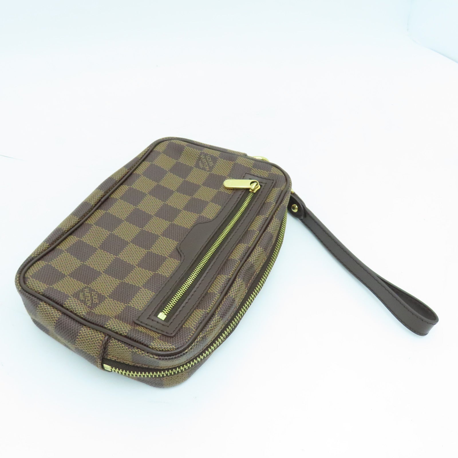 LOUIS VUITTON Damier Pochette Macau金扣手拿包啡色