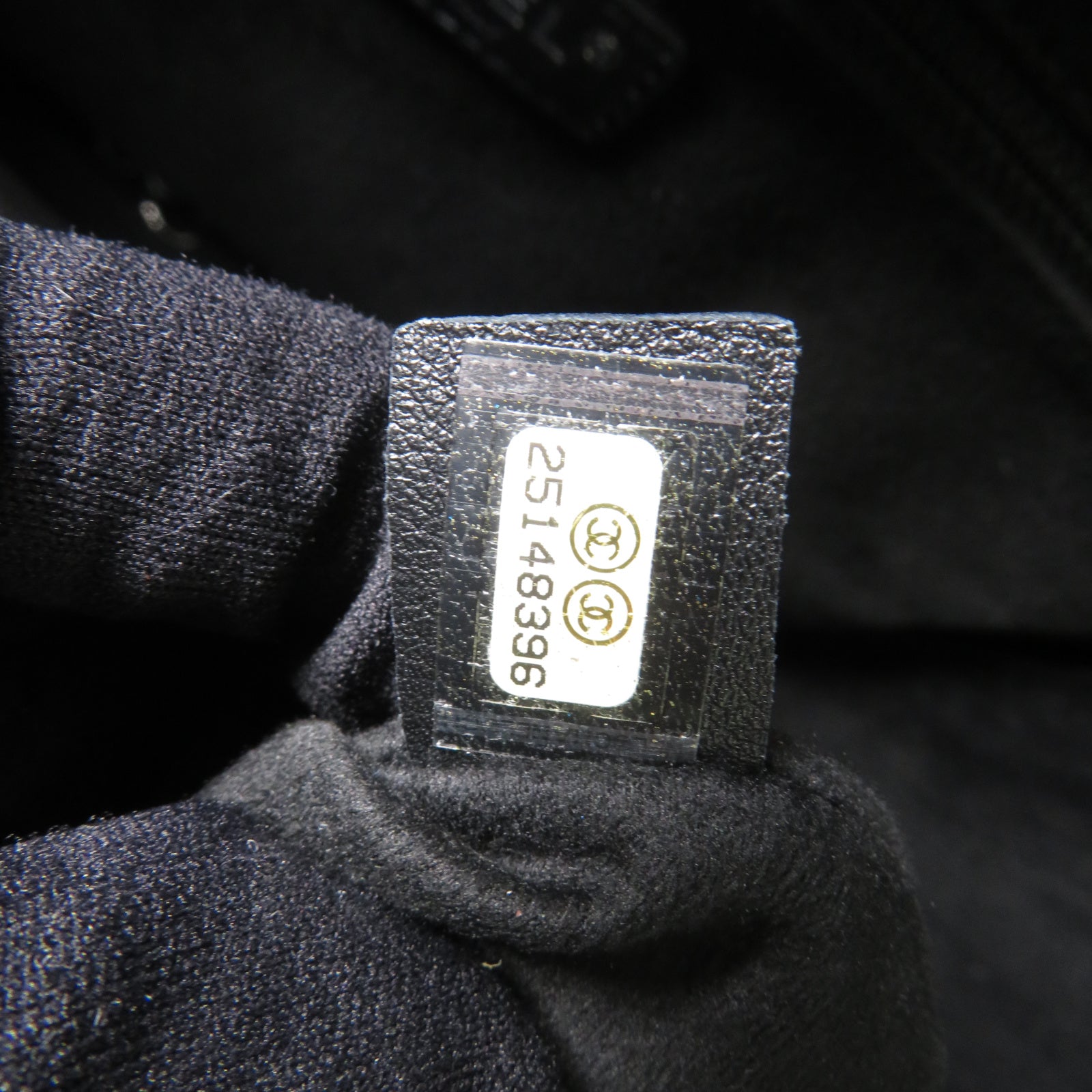 CHANEL 牛皮皮革Deauville銀扣鏈帶手挽肩背兩用袋黑色