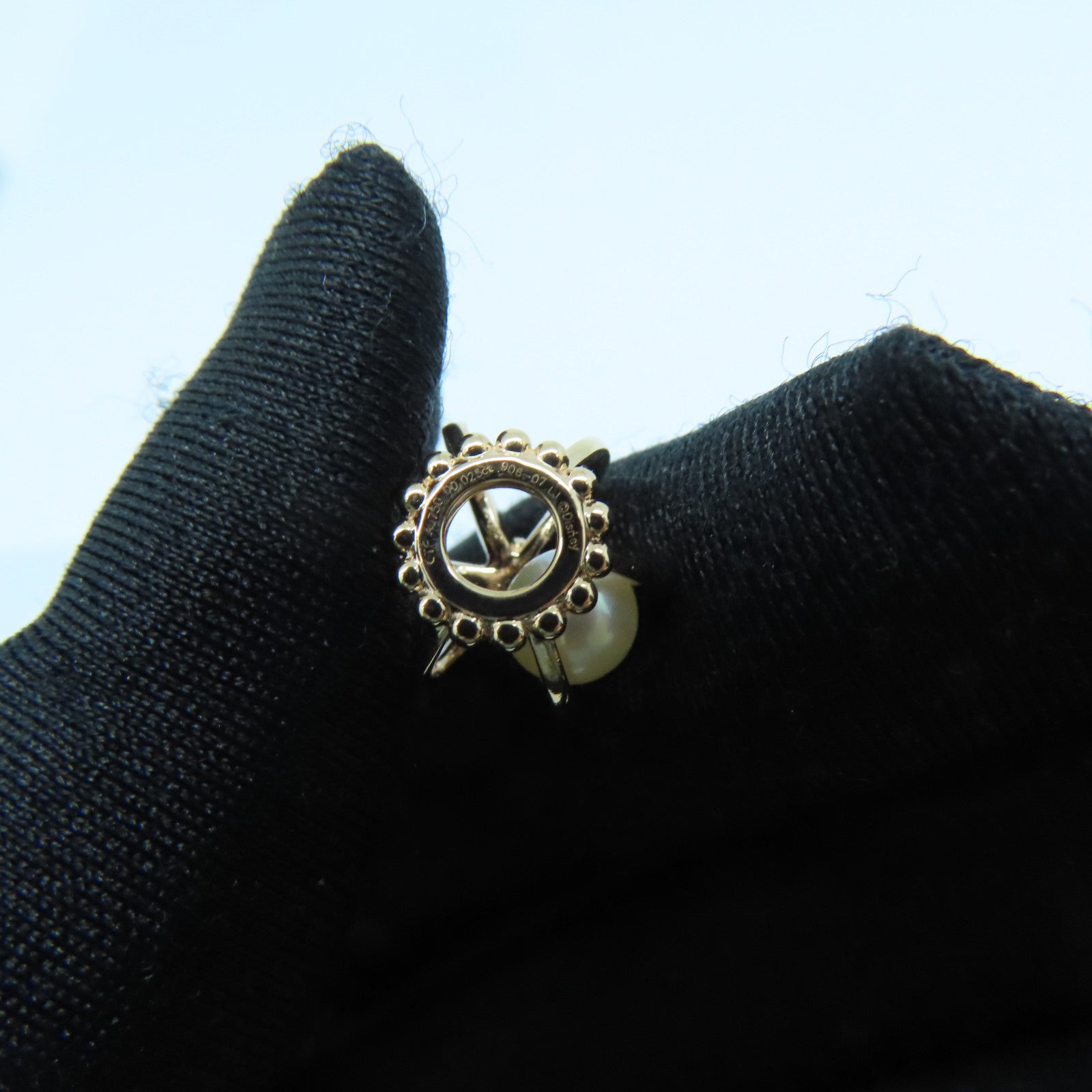 JEWELRY 18K玫瑰金Pendant0.025ct鑽石珍珠吊墜