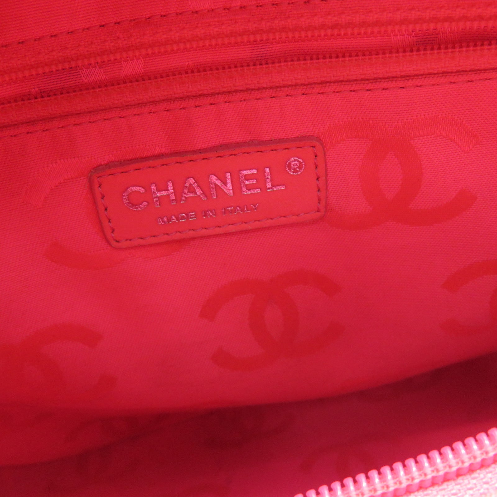 CHANEL 菱格牛皮皮革Cambon Line Tote Bag銀扣手挽袋黑色