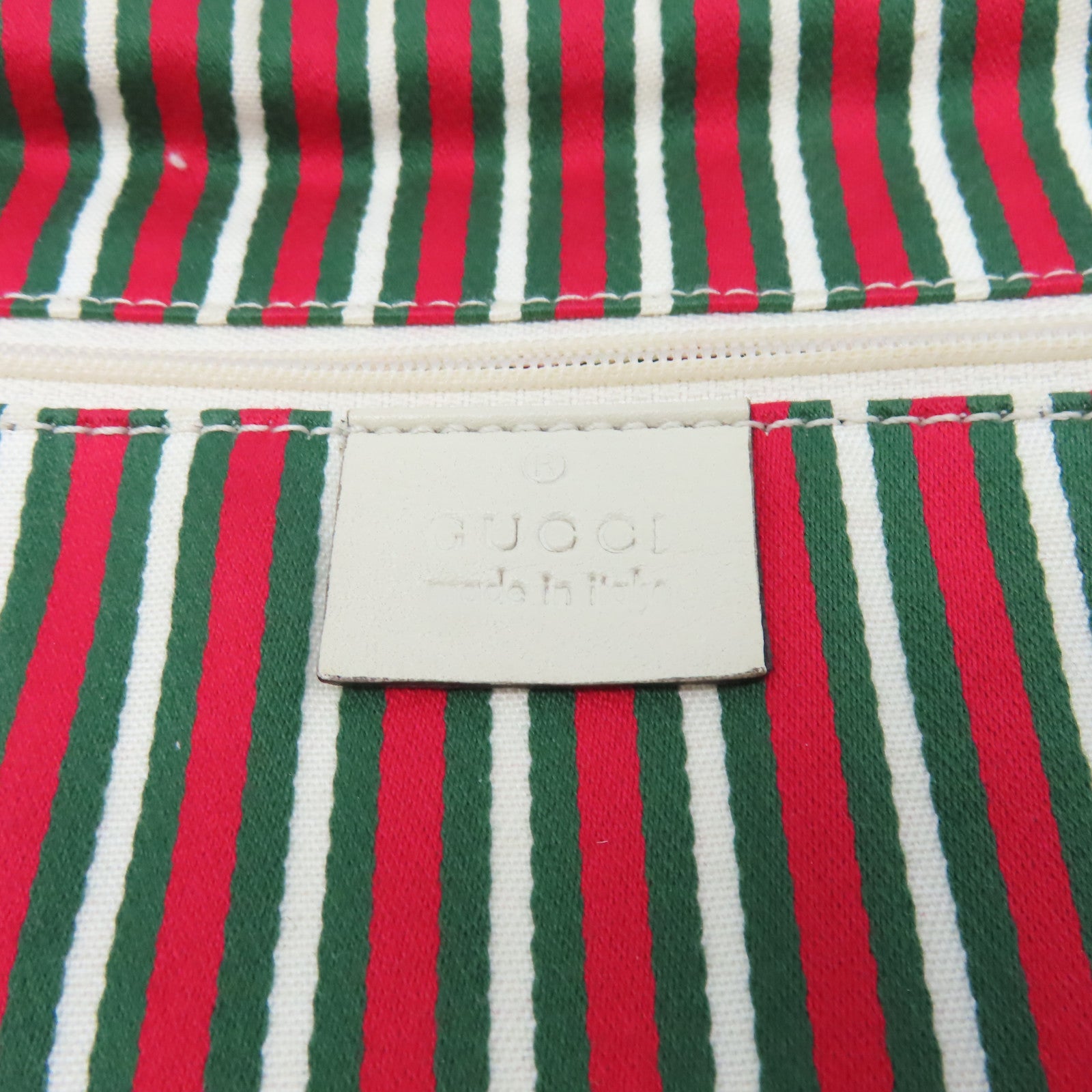 GUCCI 帆布/牛皮皮革Shoulder Bag金扣肩背袋白色