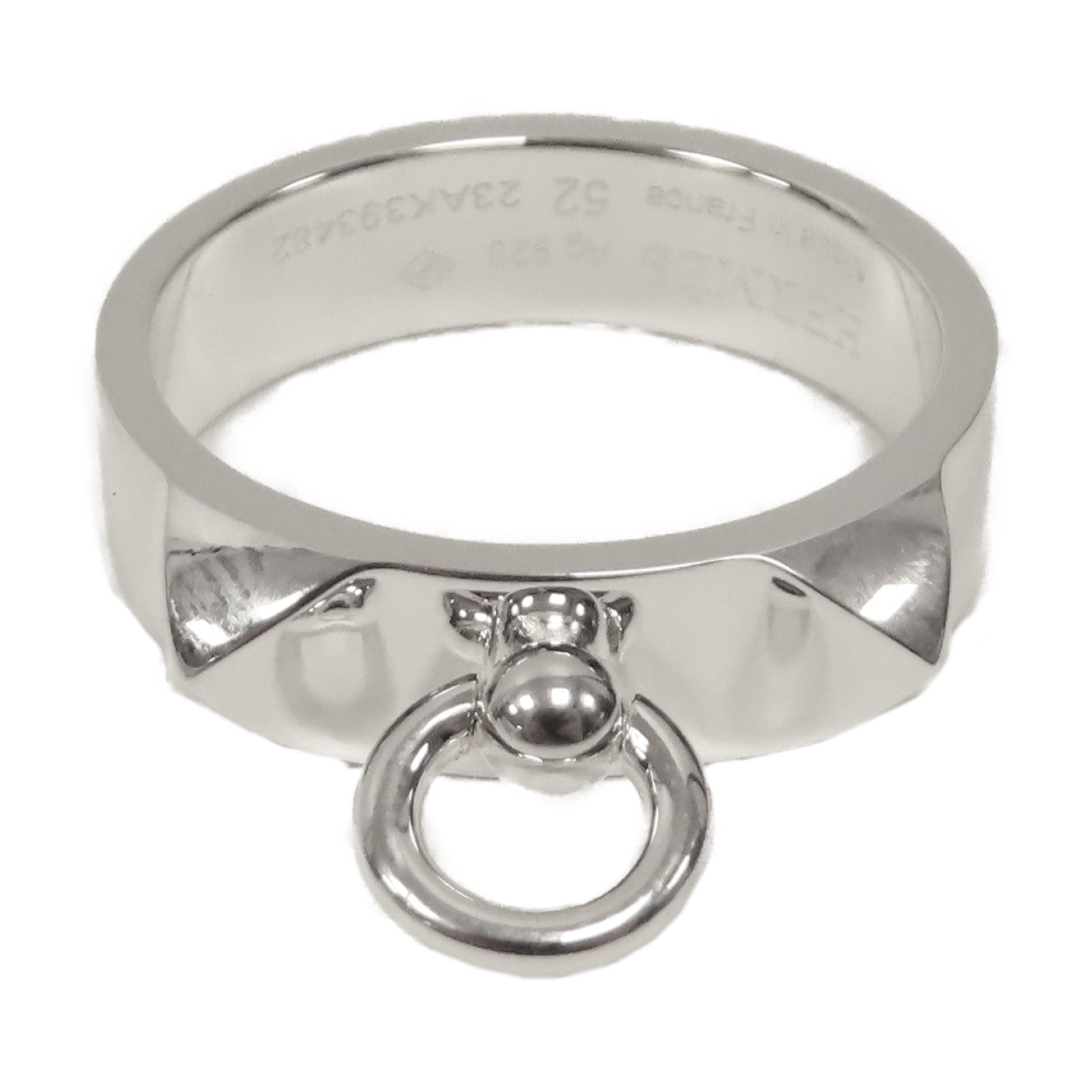 HERMES 925純銀CDC Collier De Chien Small Ring戒指US#6