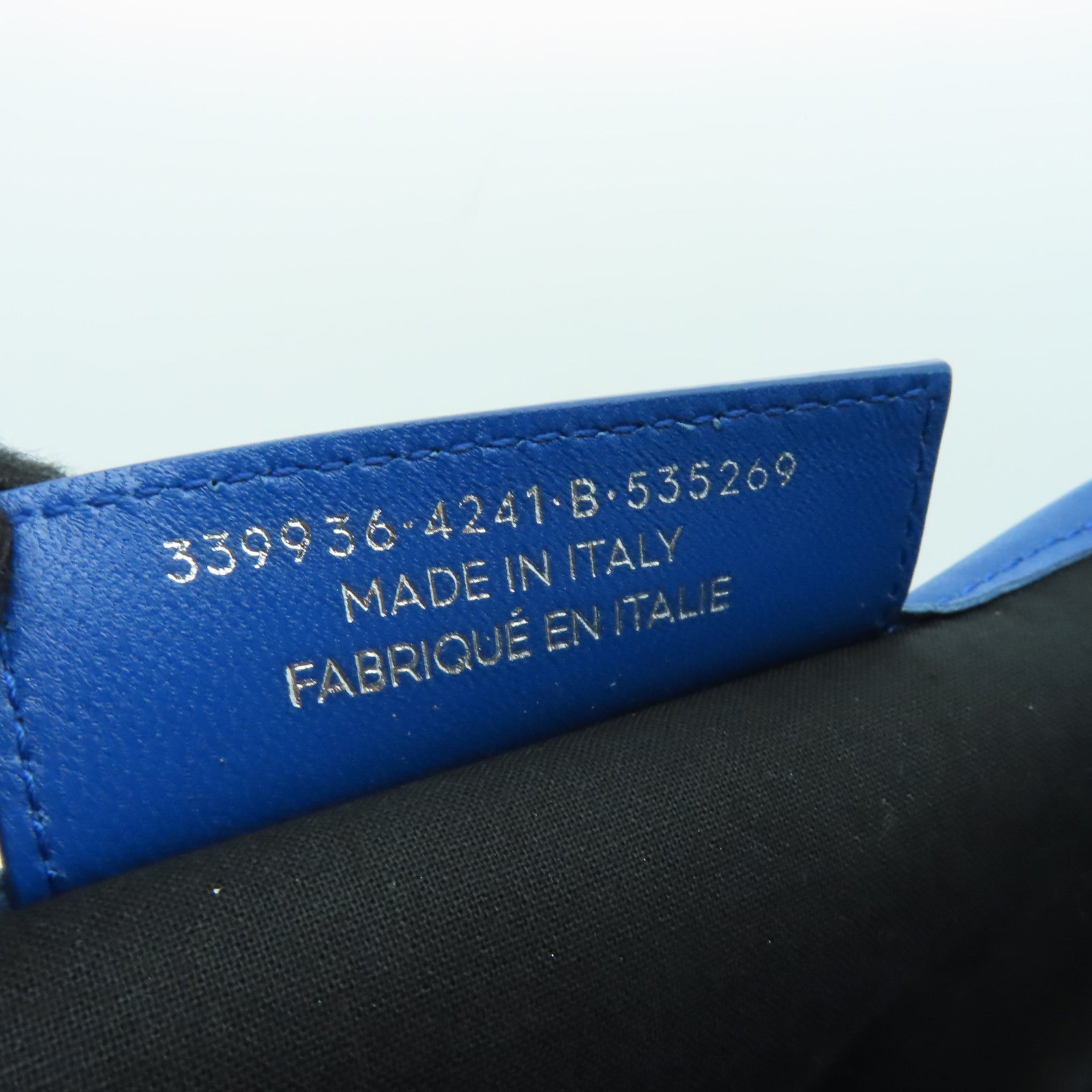 BALENCIAGA 牛皮皮革Cabas銀扣手挽袋藍色