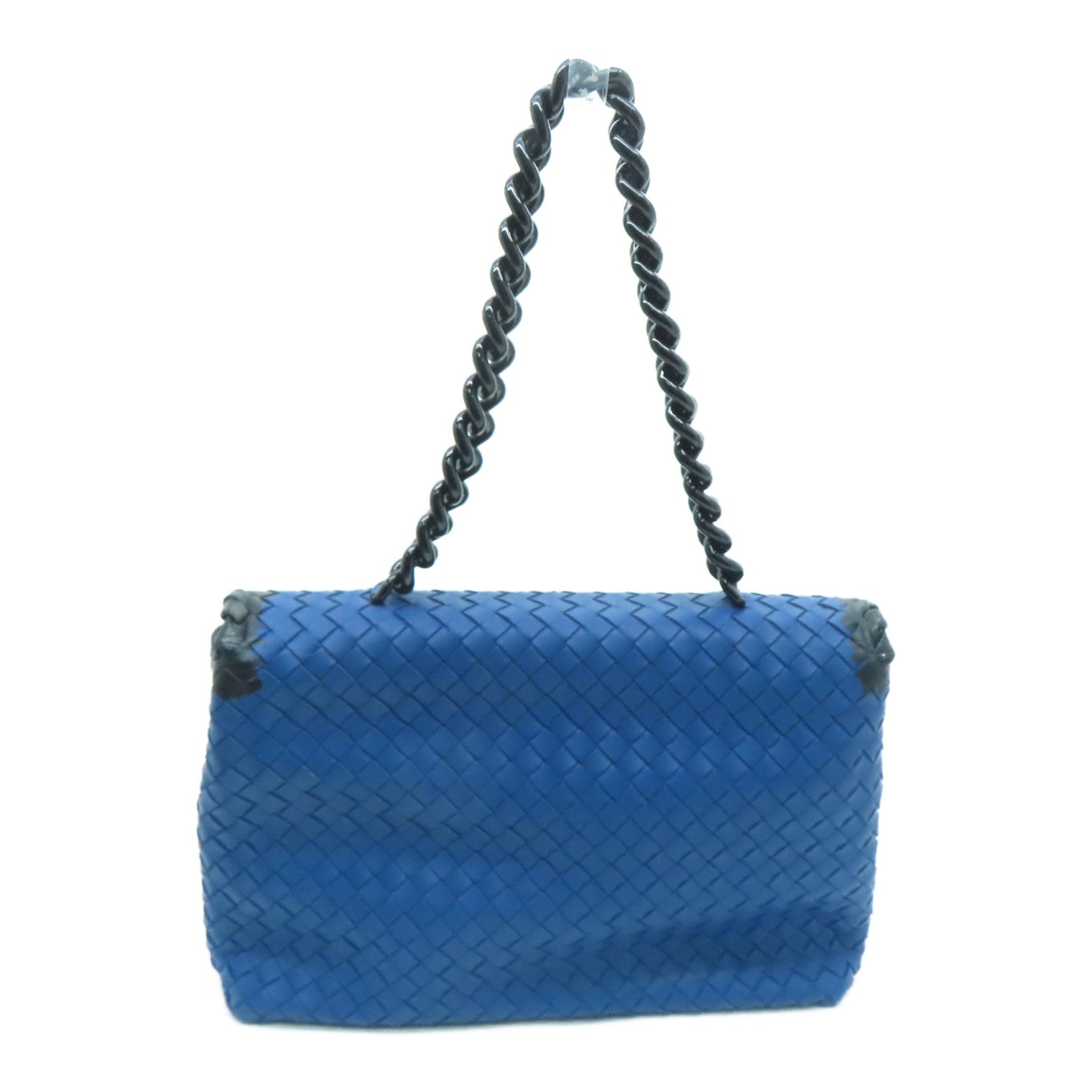 BOTTEGA VENETA 牛皮皮革Shoulder Bag链带肩背袋蓝色