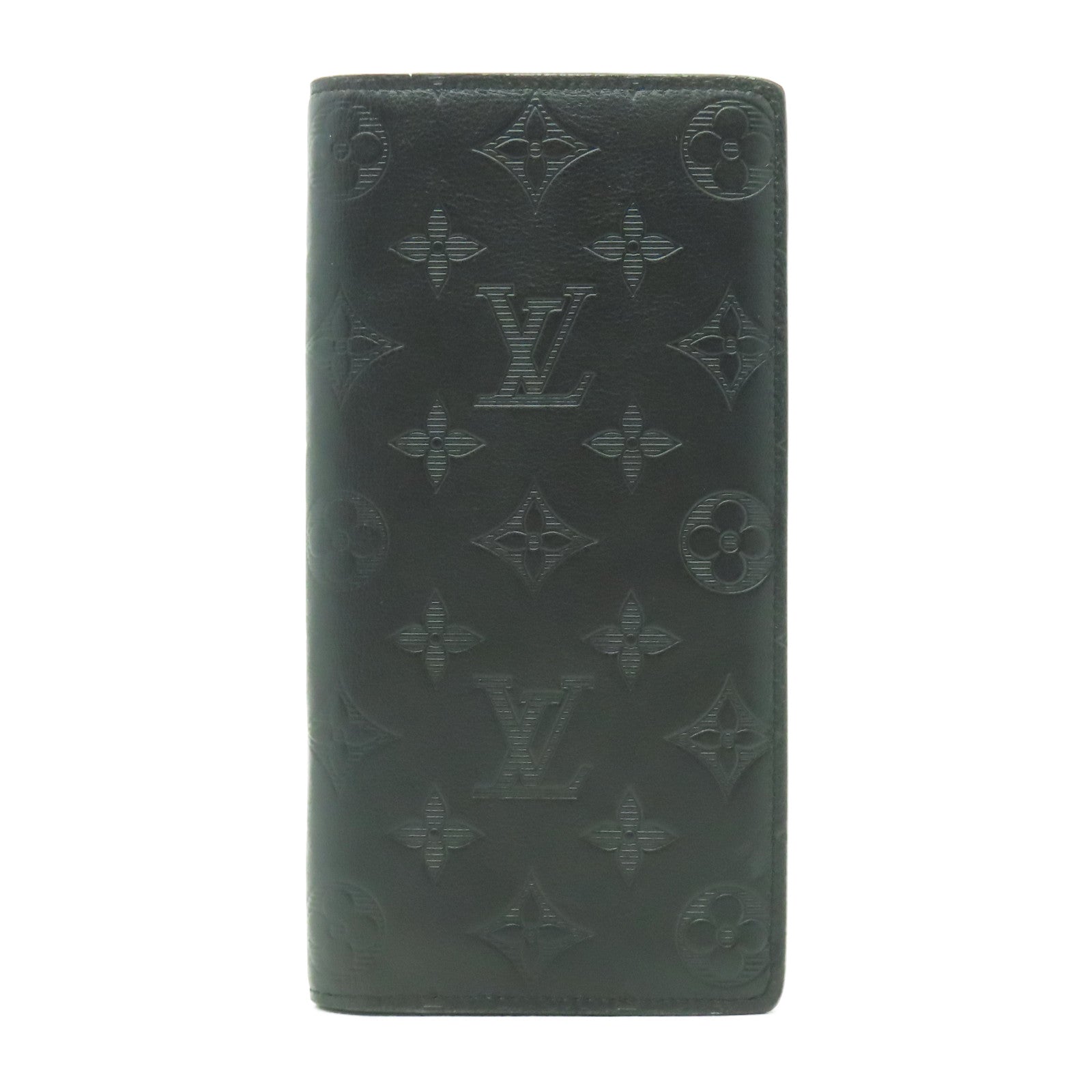 LOUIS VUITTON Monogram Shadow Brazza Wallet長錢包黑色