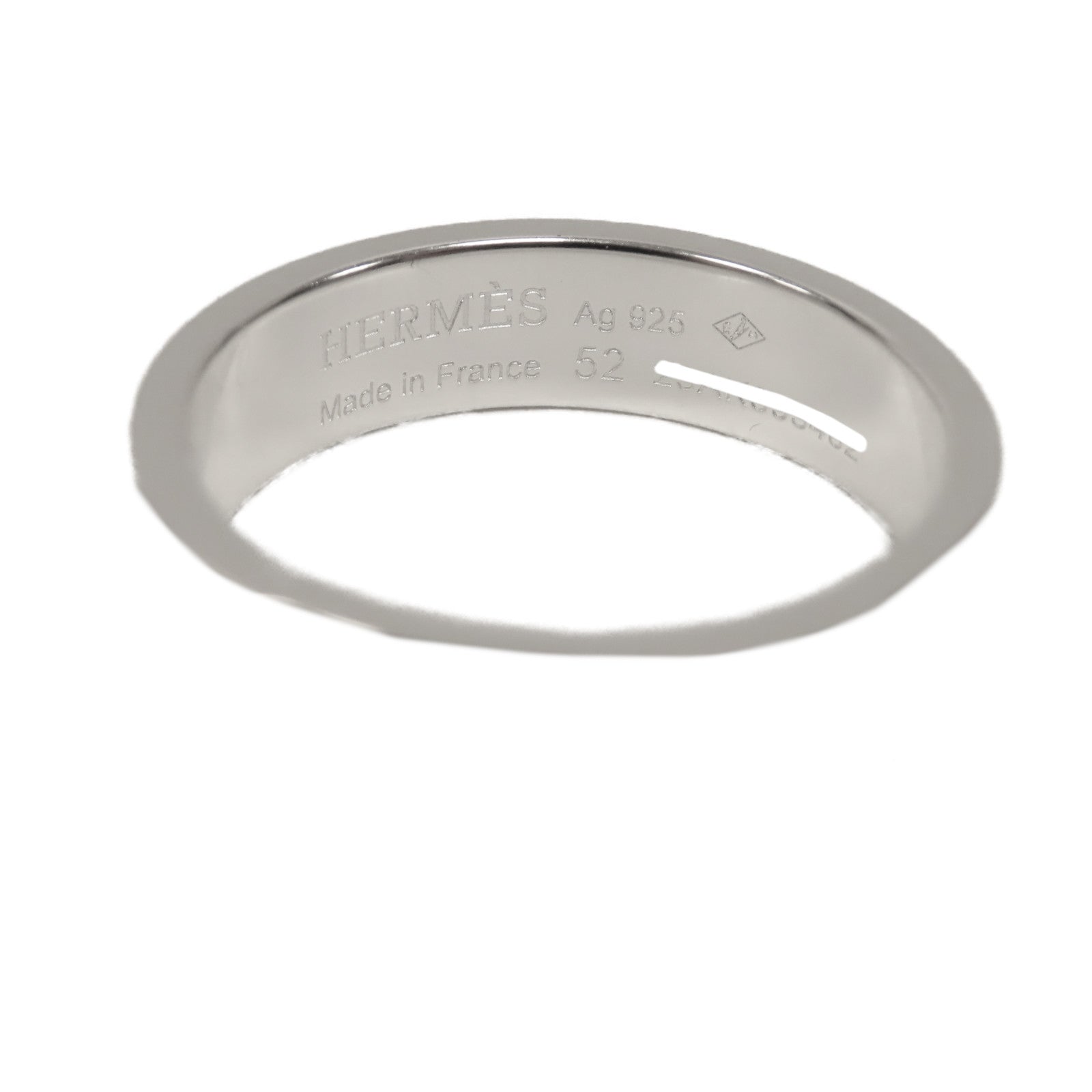HERMES 925純銀CDC Collier De Chien Small Ring戒指US#6