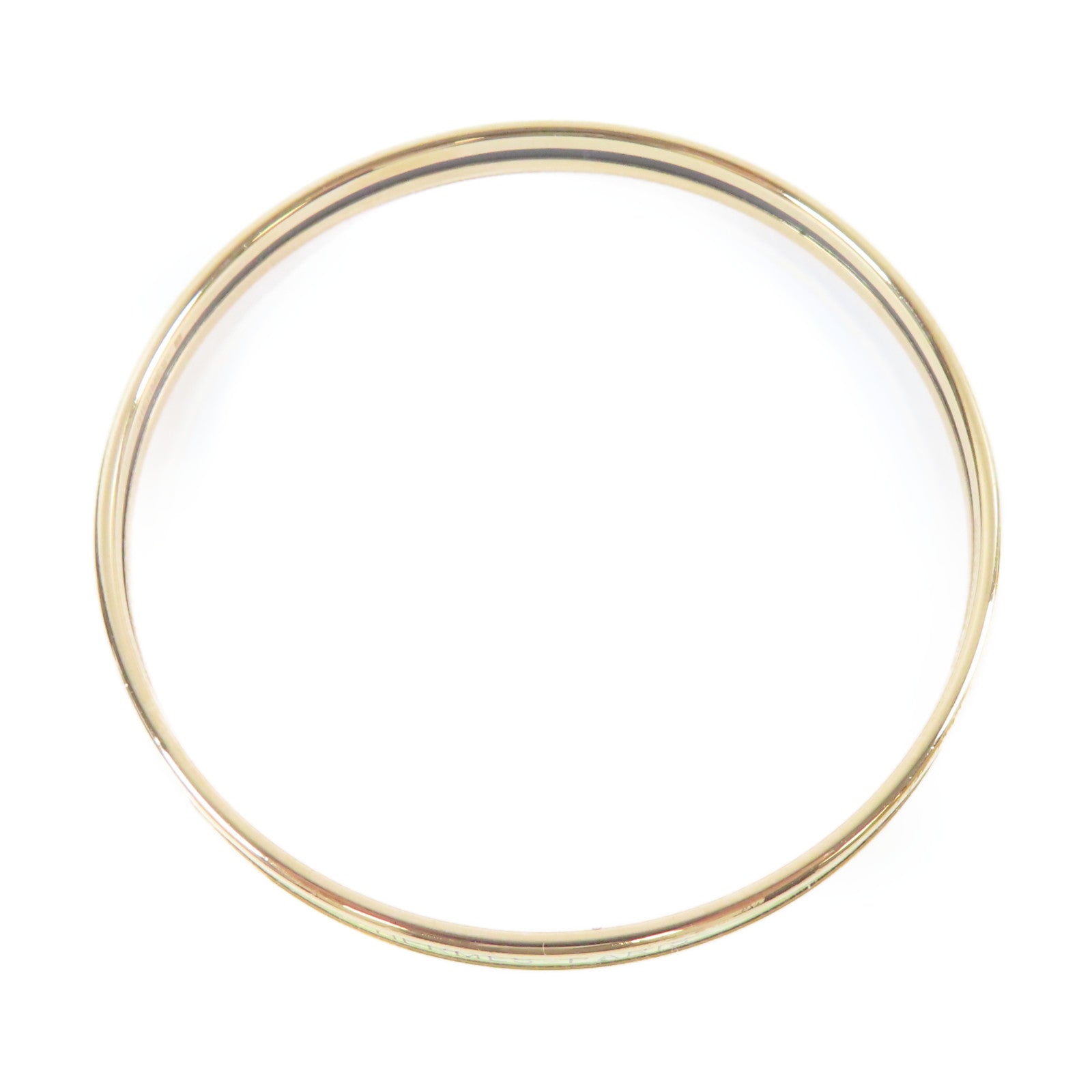 HERMES 金屬Bangle手鐲金色/黃色#18.5cm
