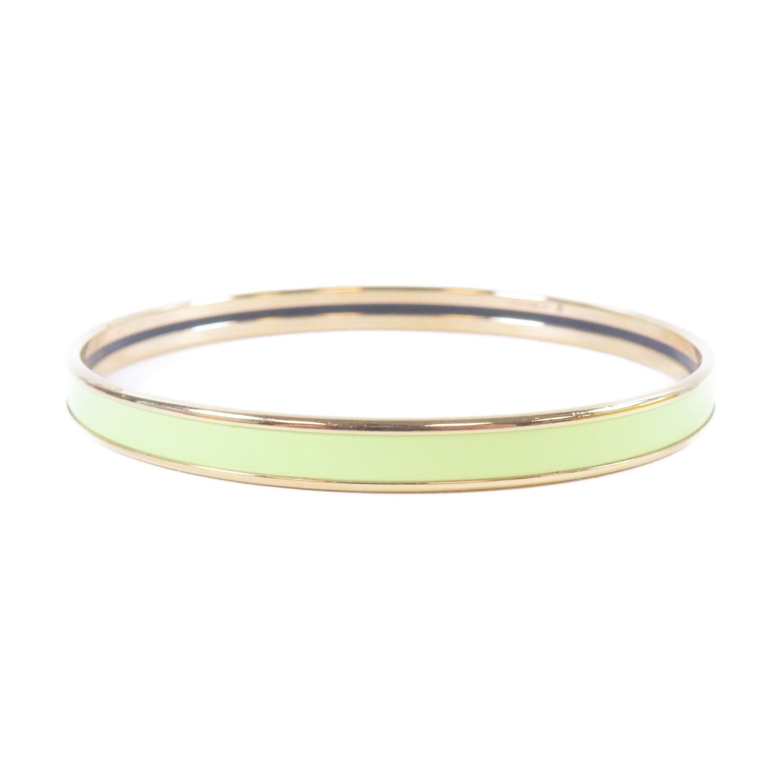 HERMES 金屬Bangle手鐲金色/黃色#18.5cm