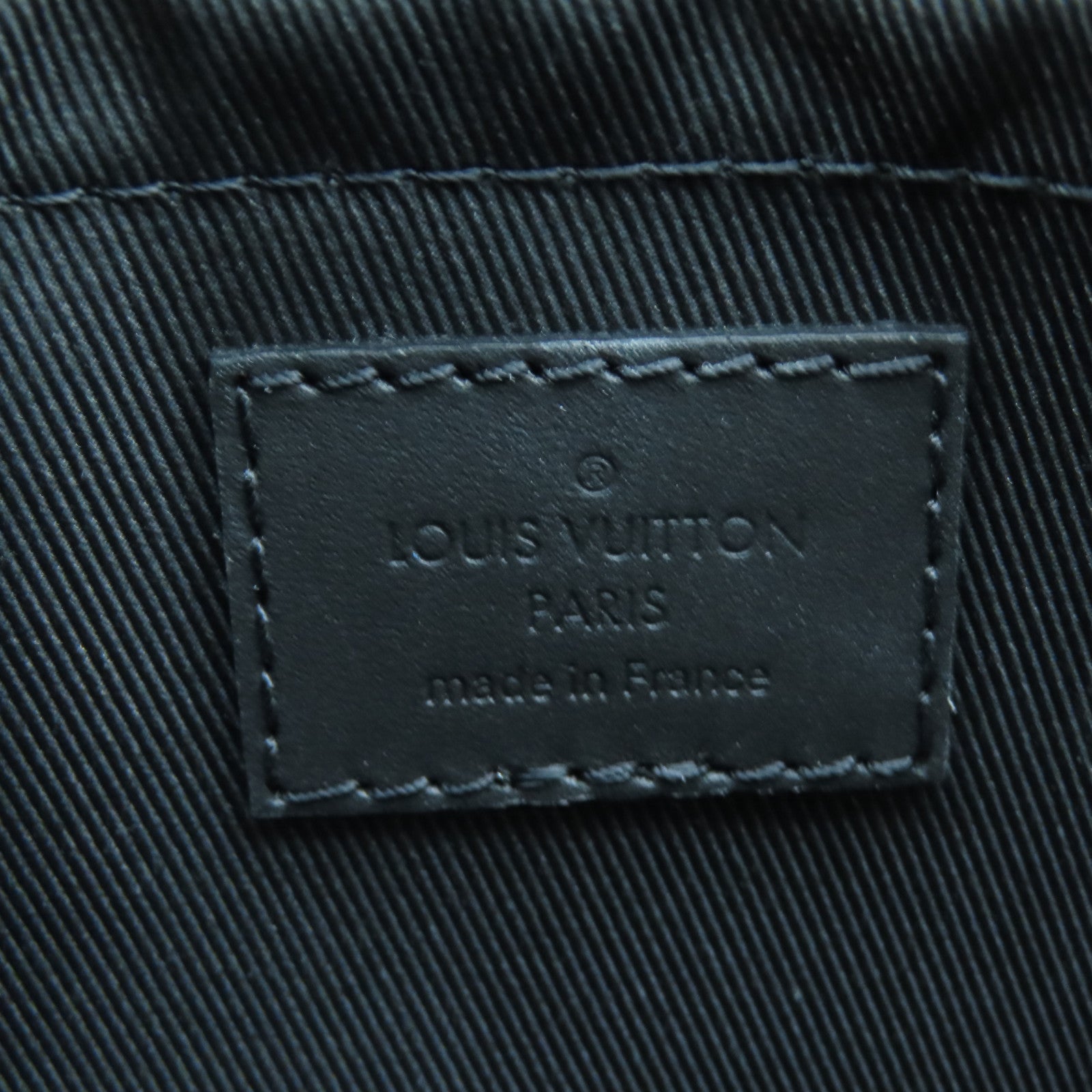 LOUIS VUITTON Onyx Damier Infini Pochette New Silver Buckle Clutch Black