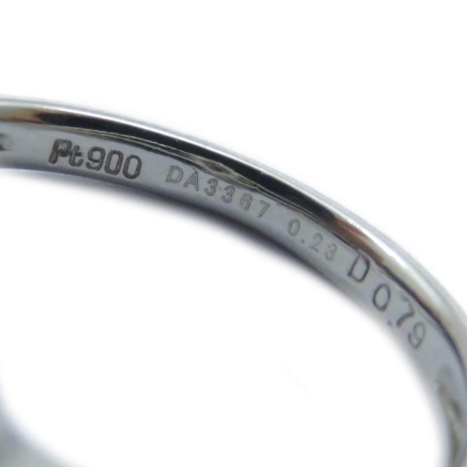 JEWELRY PT900鉑金Diamond Ring 0.23/0.79ct鑽石戒指US#4.5