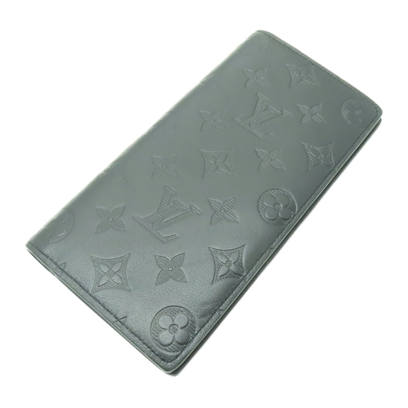LOUIS VUITTON Monogram Shadow Brazza Wallet長錢包黑色
