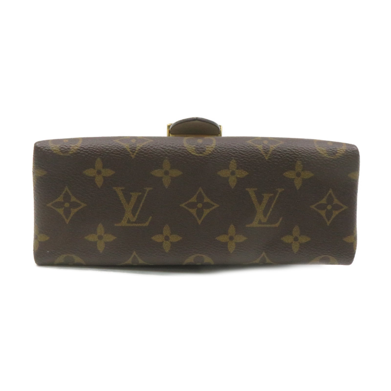 LOUIS VUITTON Monogram Locky BB金扣手挽肩背兩用袋啡色/米白色
