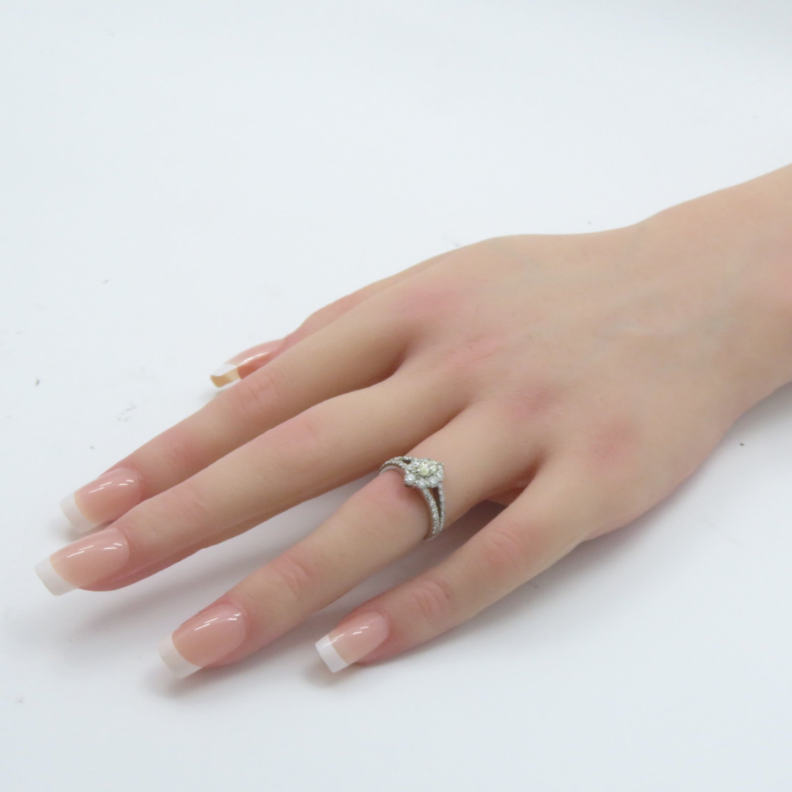 JEWELRY PT900鉑金Diamond Ring 0.23/0.79ct鑽石戒指US#4.5