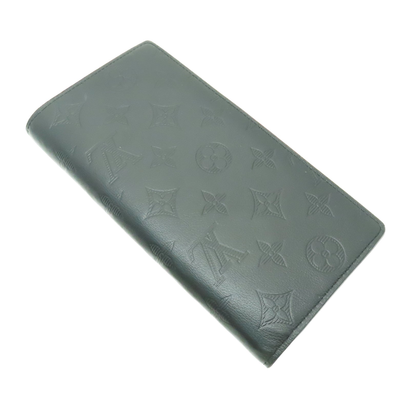 LOUIS VUITTON Monogram Shadow Brazza Wallet長錢包黑色