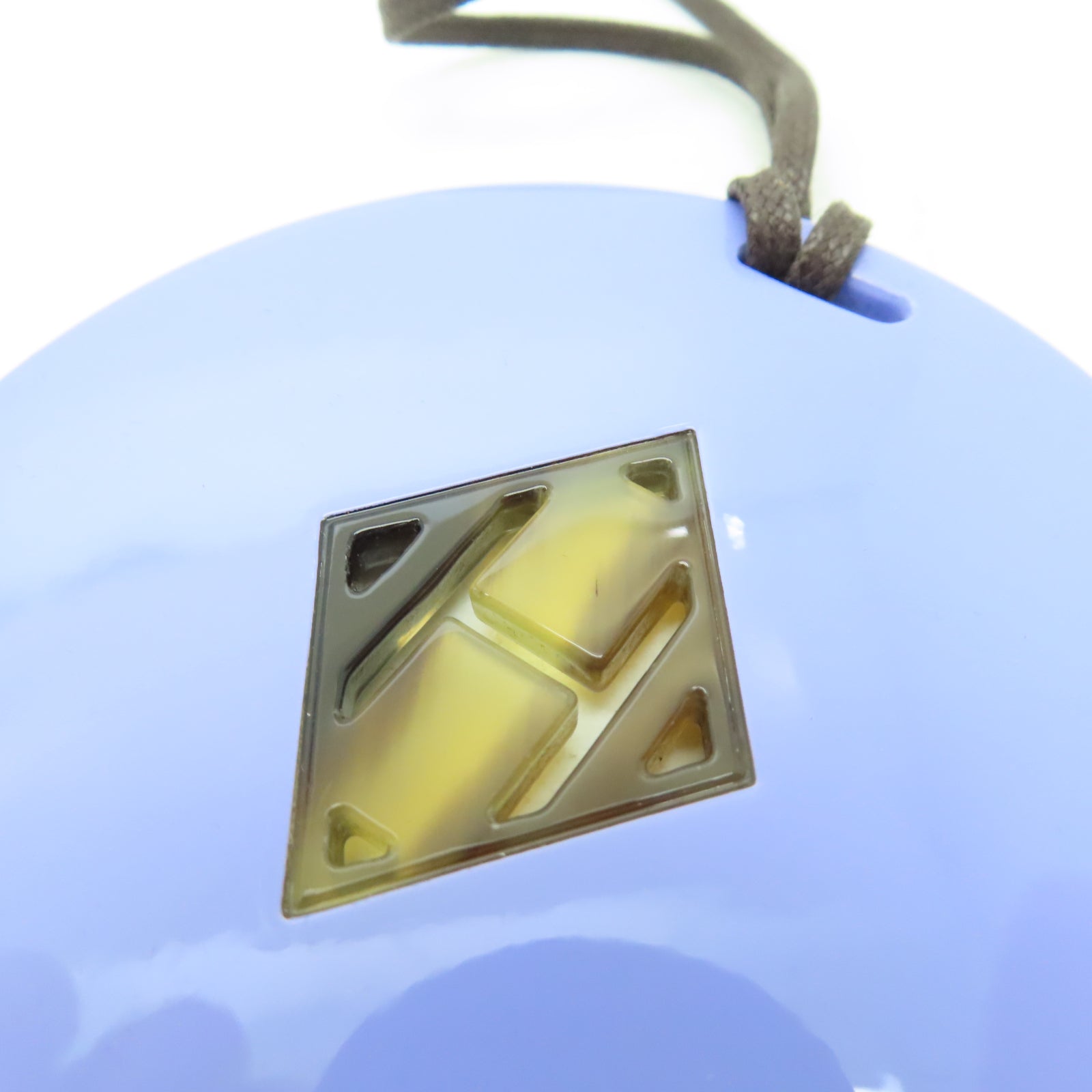 HERMES PVC塗層帆布Necklace項鍊淺藍色/啡色