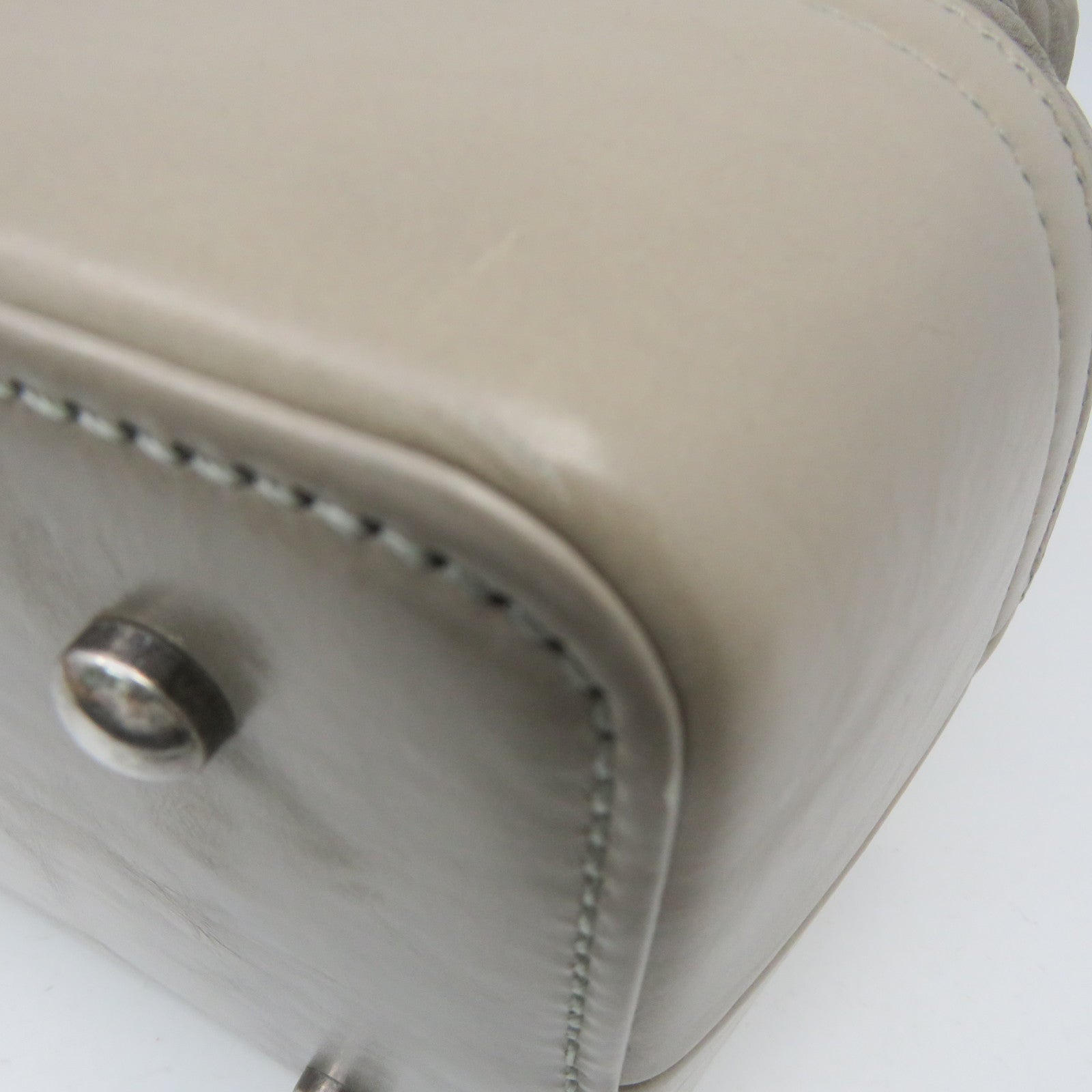 CHANEL [Sharp Reduction Offer] Lingge Cowhide Leather Chain Shoulder Silver Buckle Shoulder Bag Gray
