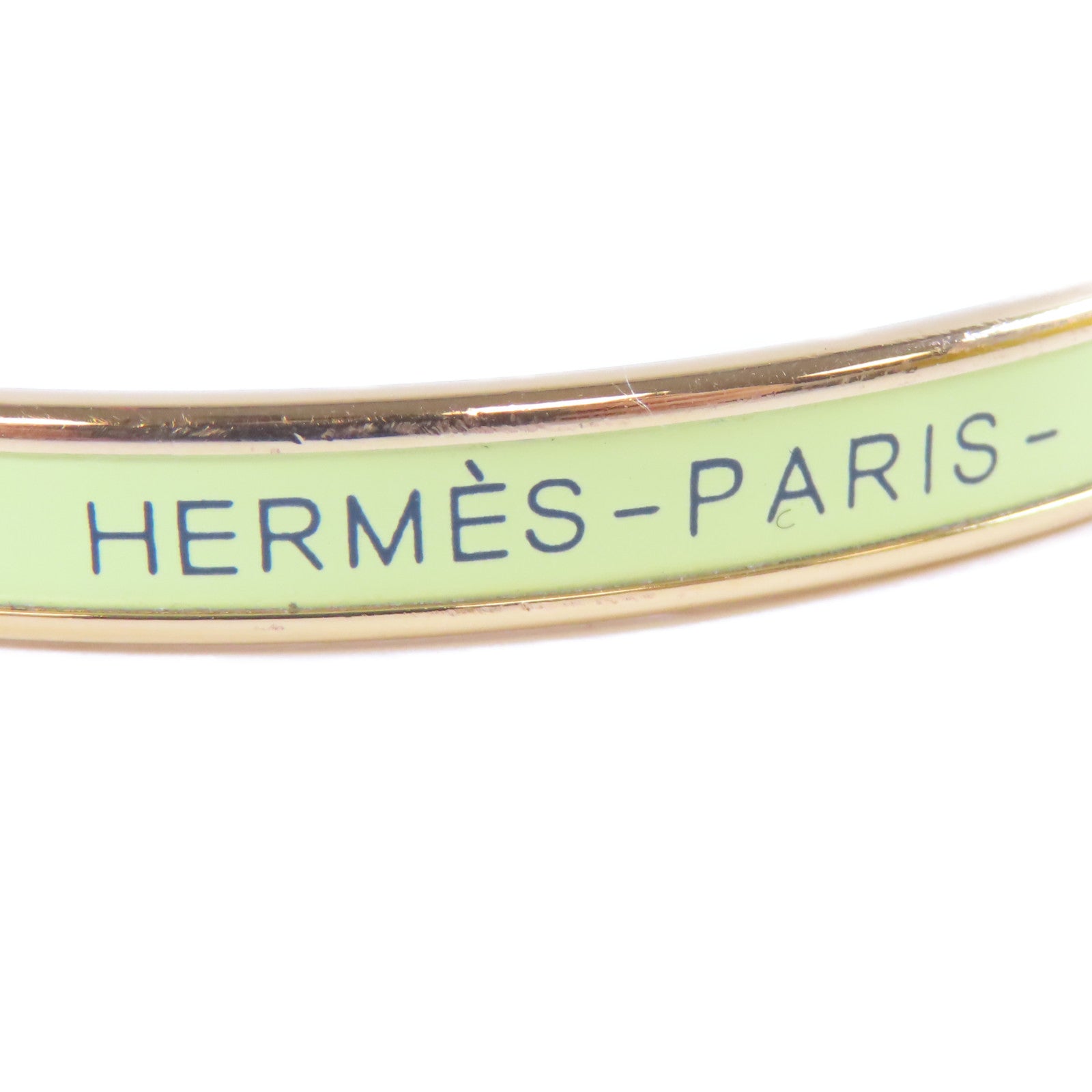 HERMES 金屬Bangle手鐲金色/黃色#18.5cm