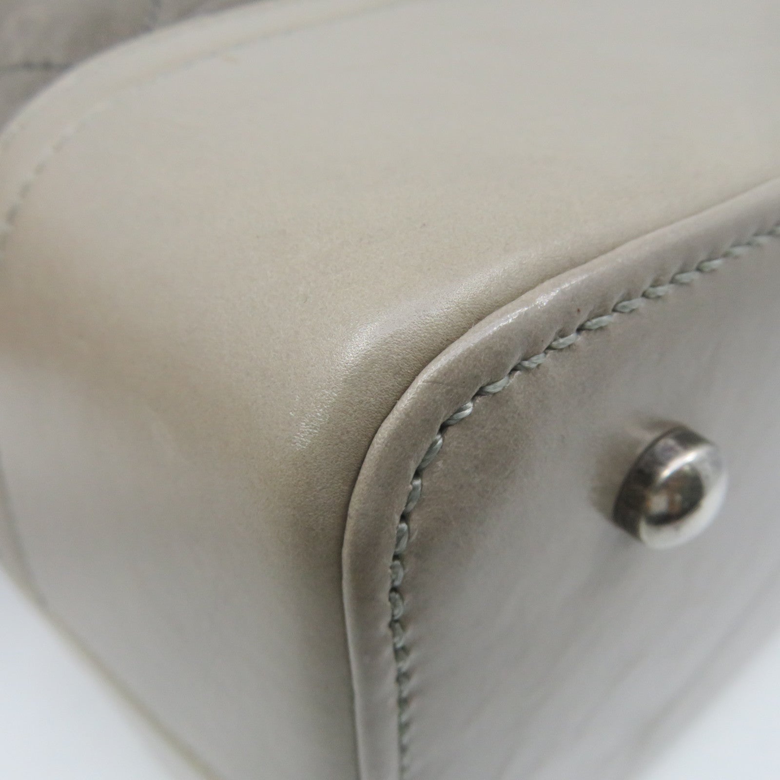 CHANEL [Sharp Reduction Offer] Lingge Cowhide Leather Chain Shoulder Silver Buckle Shoulder Bag Gray