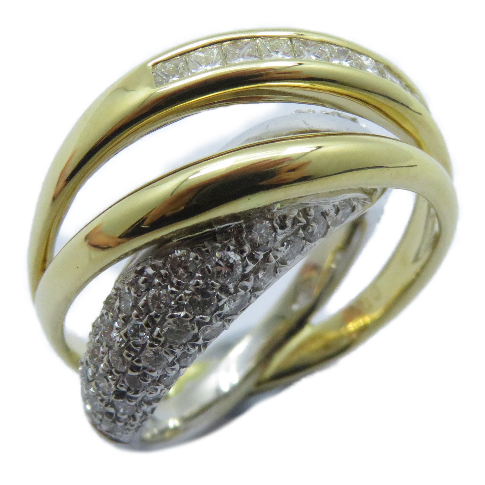 JEWELRY 18K白金/黃金Diamond Ring 0.62/0.41ct鑽石戒指US#7