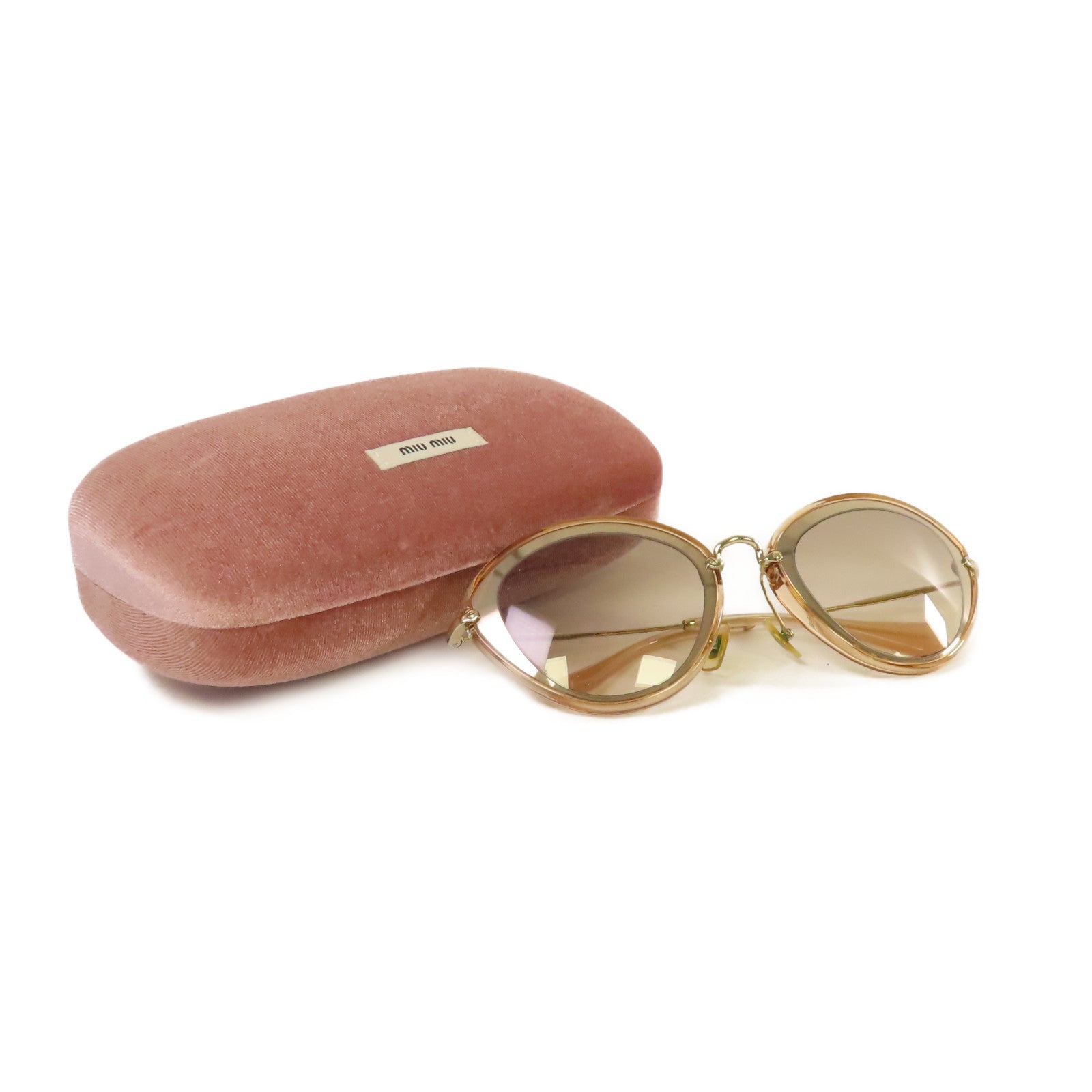 Miu Miu PVC/金屬Sunglasses太陽眼鏡粉紅色