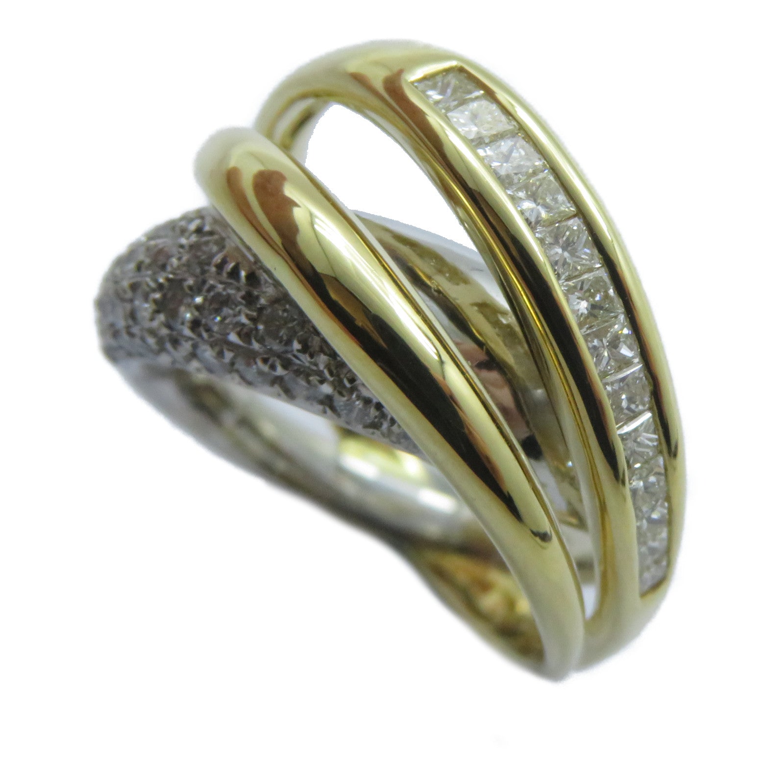 JEWELRY 18K白金/黃金Diamond Ring 0.62/0.41ct鑽石戒指US#7