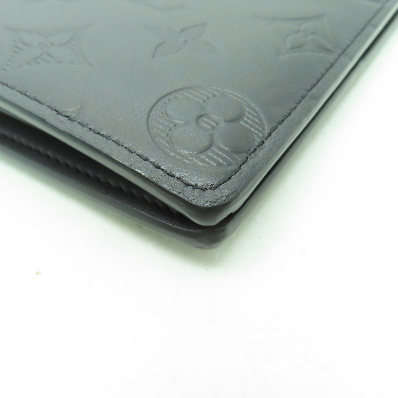 LOUIS VUITTON Monogram Shadow Brazza Wallet長錢包黑色