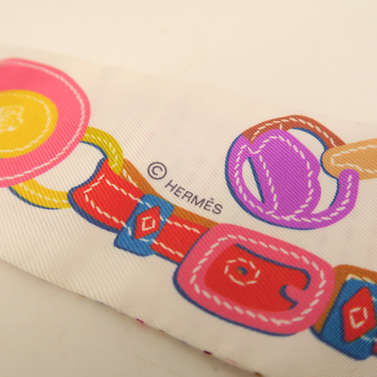 HERMES Silk Long Twilly Scarf Color