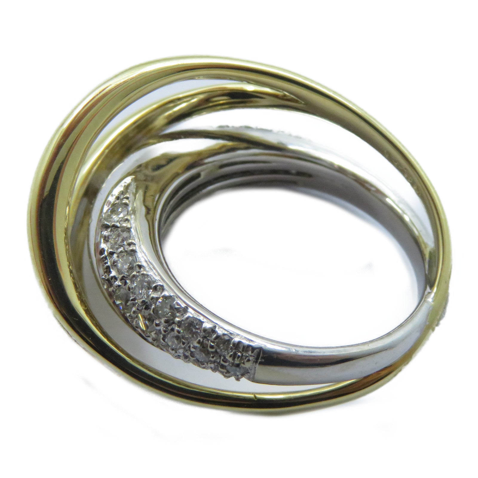 JEWELRY 18K白金/黃金Diamond Ring 0.62/0.41ct鑽石戒指US#7