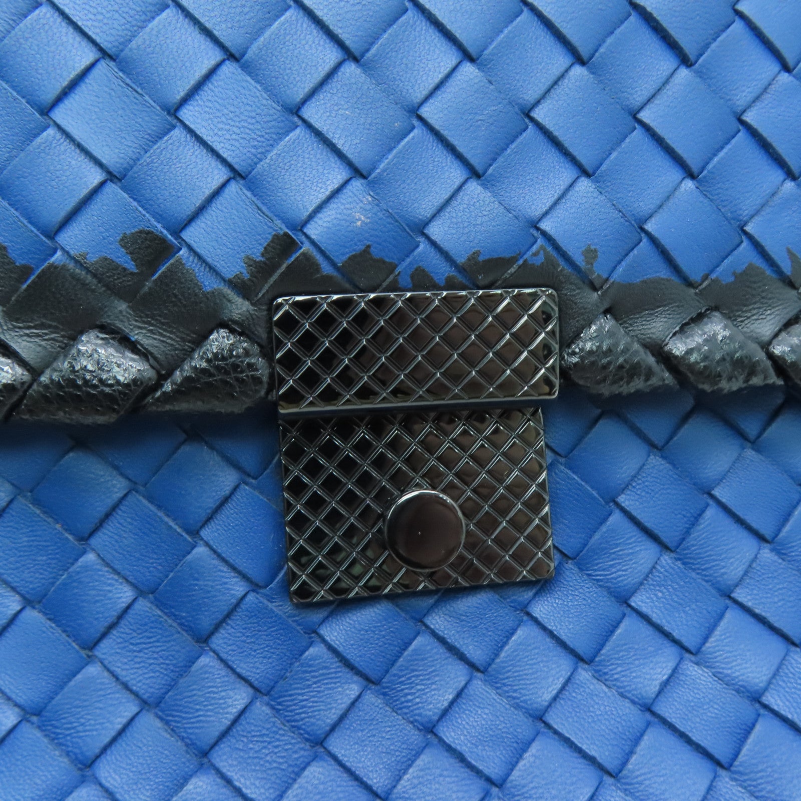BOTTEGA VENETA 牛皮皮革Shoulder Bag链带肩背袋蓝色