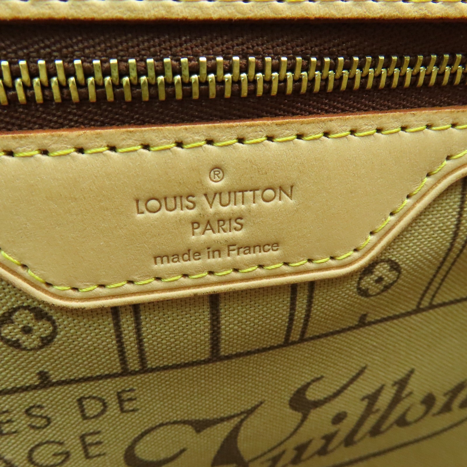 LOUIS VUITTON Monogram Neverfull GM金扣手挽袋啡色