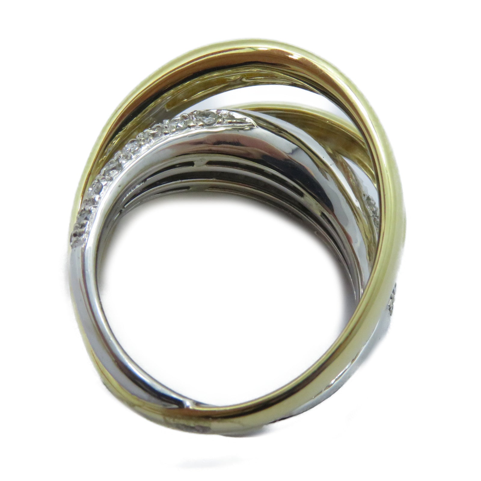 JEWELRY 18K白金/黃金Diamond Ring 0.62/0.41ct鑽石戒指US#7